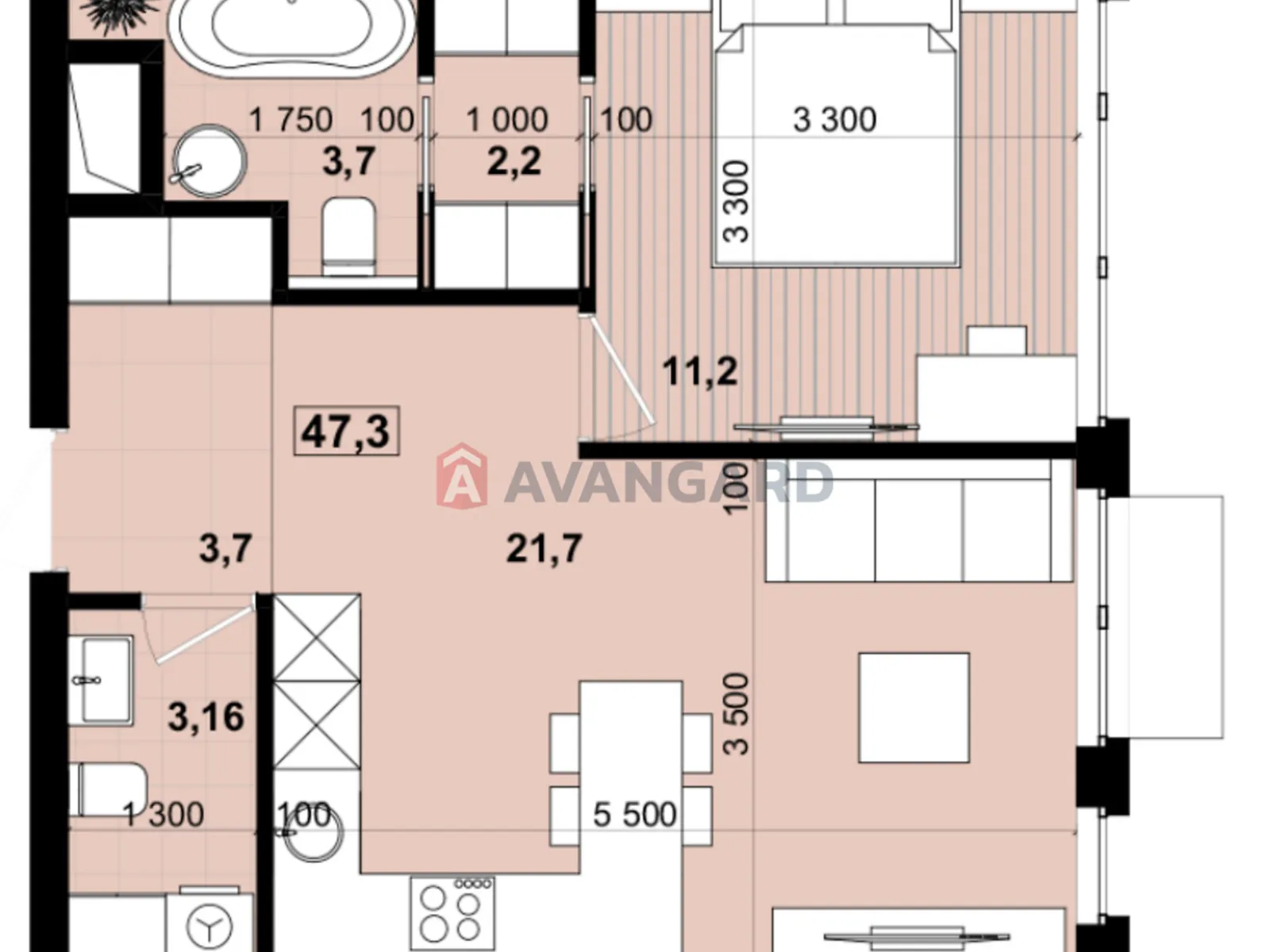 Продается комната 47.3 кв. м в Днепре, цена: 36425 $ - фото 1