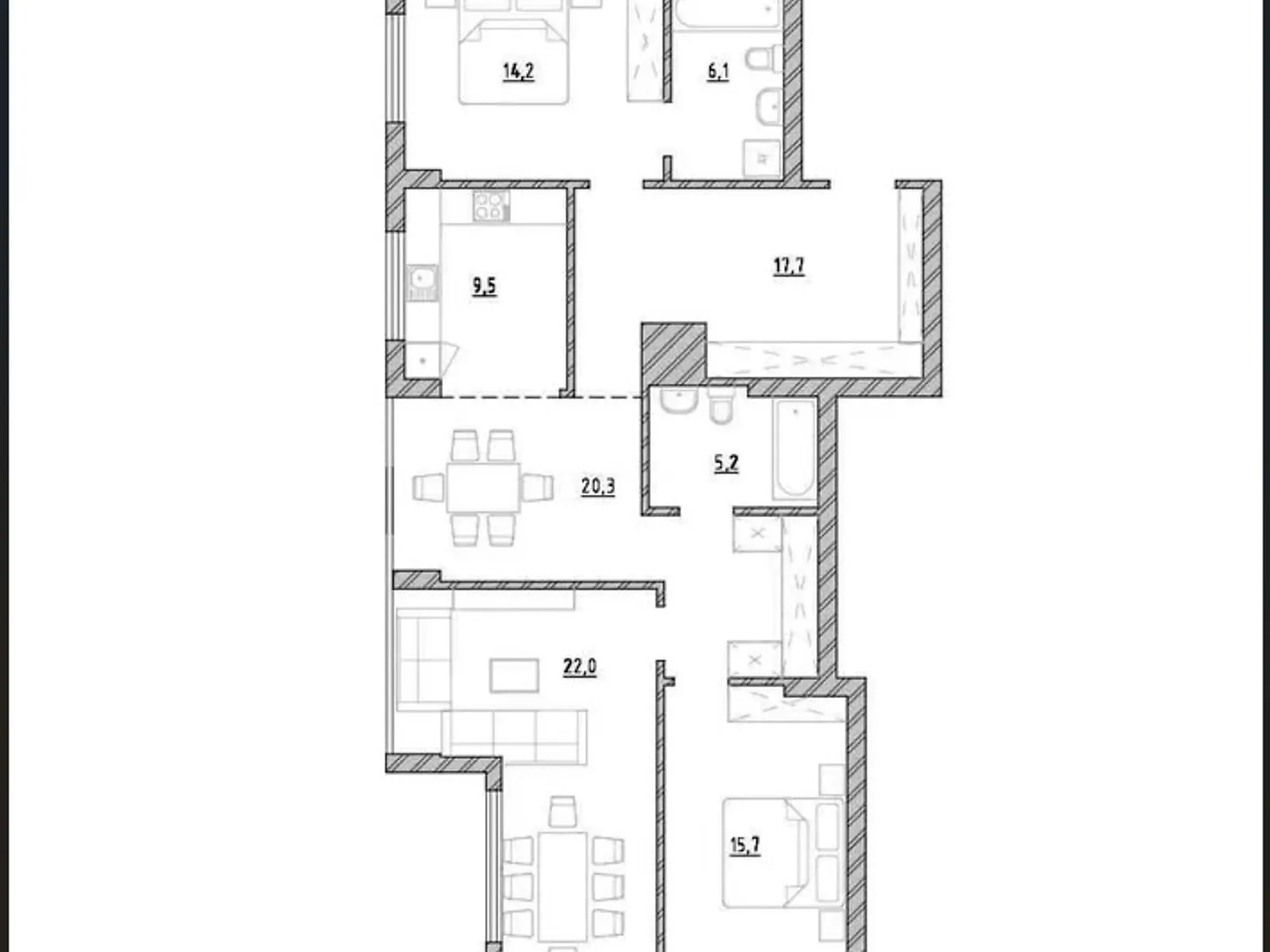 Продается 3-комнатная квартира 110 кв. м в Львове, ул. Шевченко Тараса, 17 - фото 1