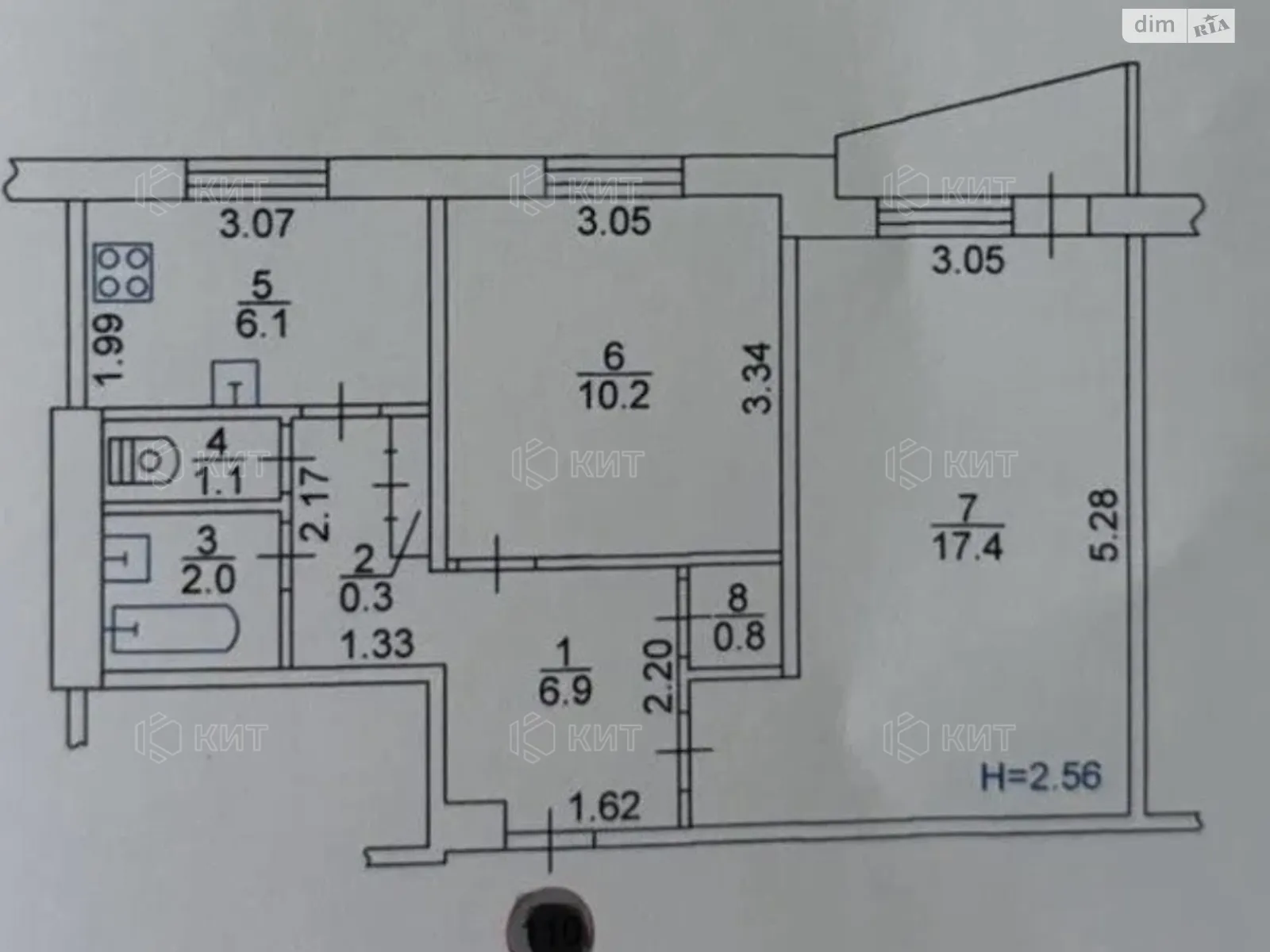 Продается 2-комнатная квартира 45 кв. м в Харькове, ул. Нескореных(Героев Труда), 70 - фото 1
