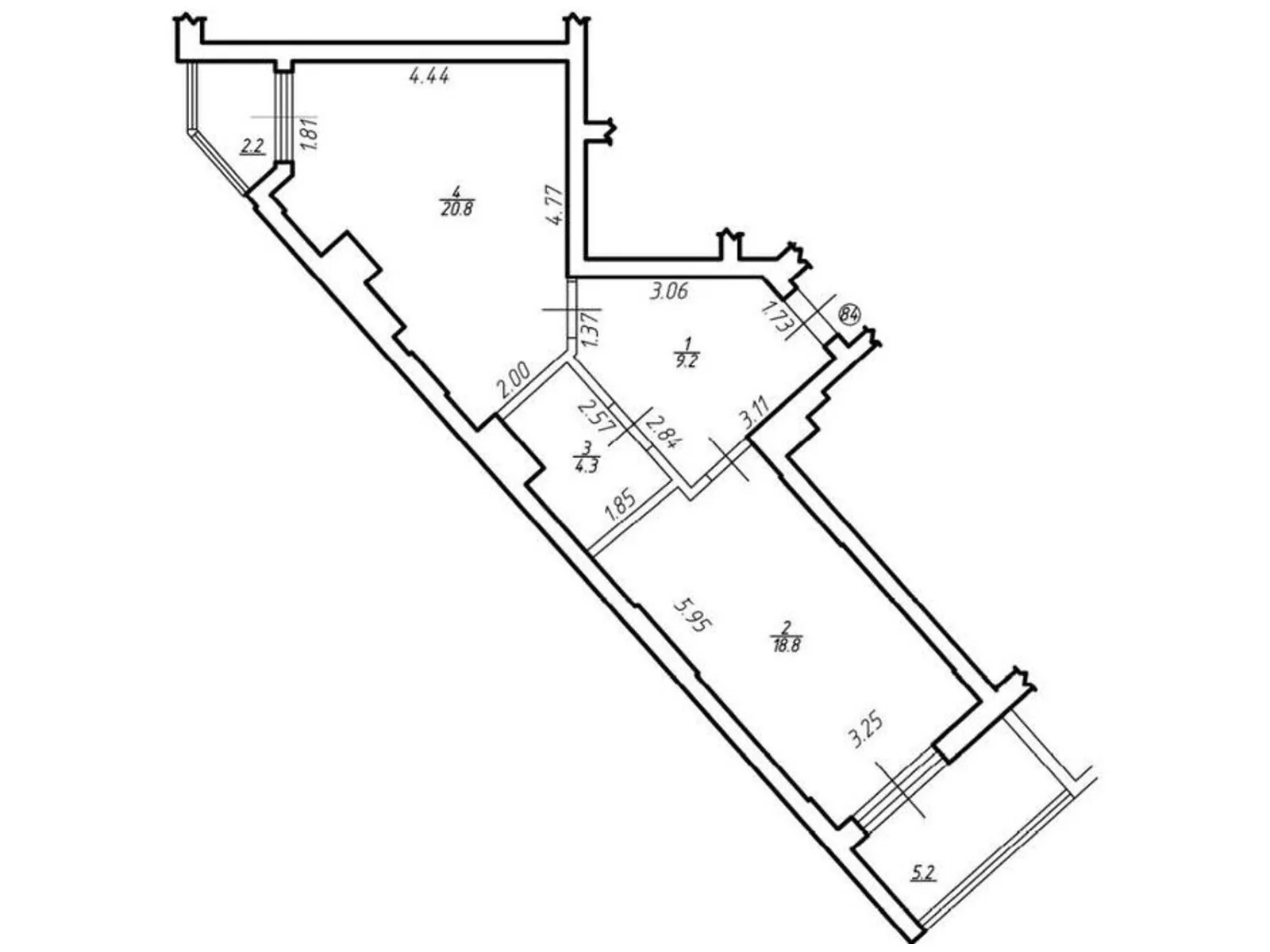 Продается 1-комнатная квартира 60.1 кв. м в Львове, ул. Под Голоском - фото 1