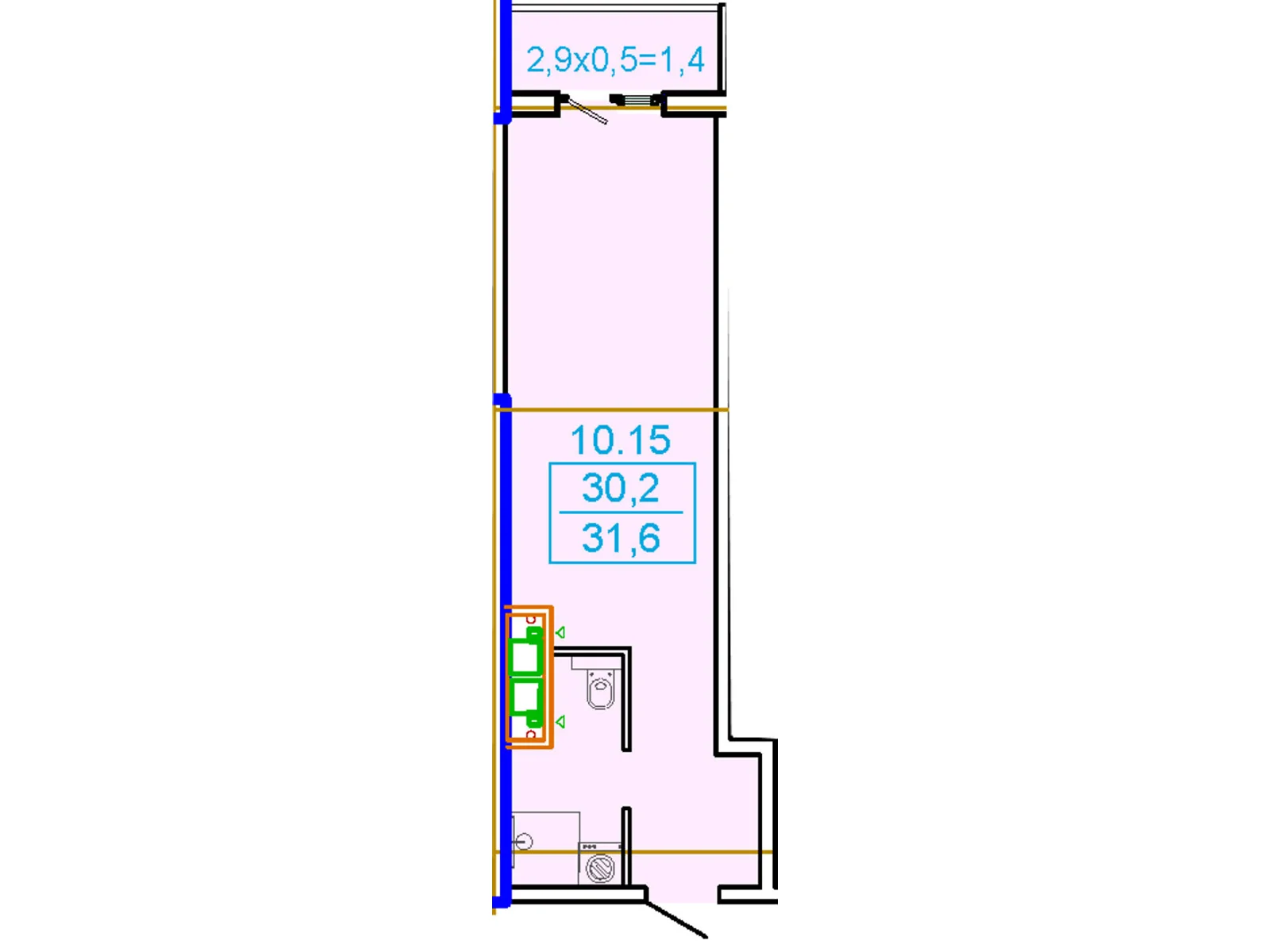 Продается 1-комнатная квартира 31.6 кв. м в Одессе, ул. Генуэзская, 1Ж - фото 1