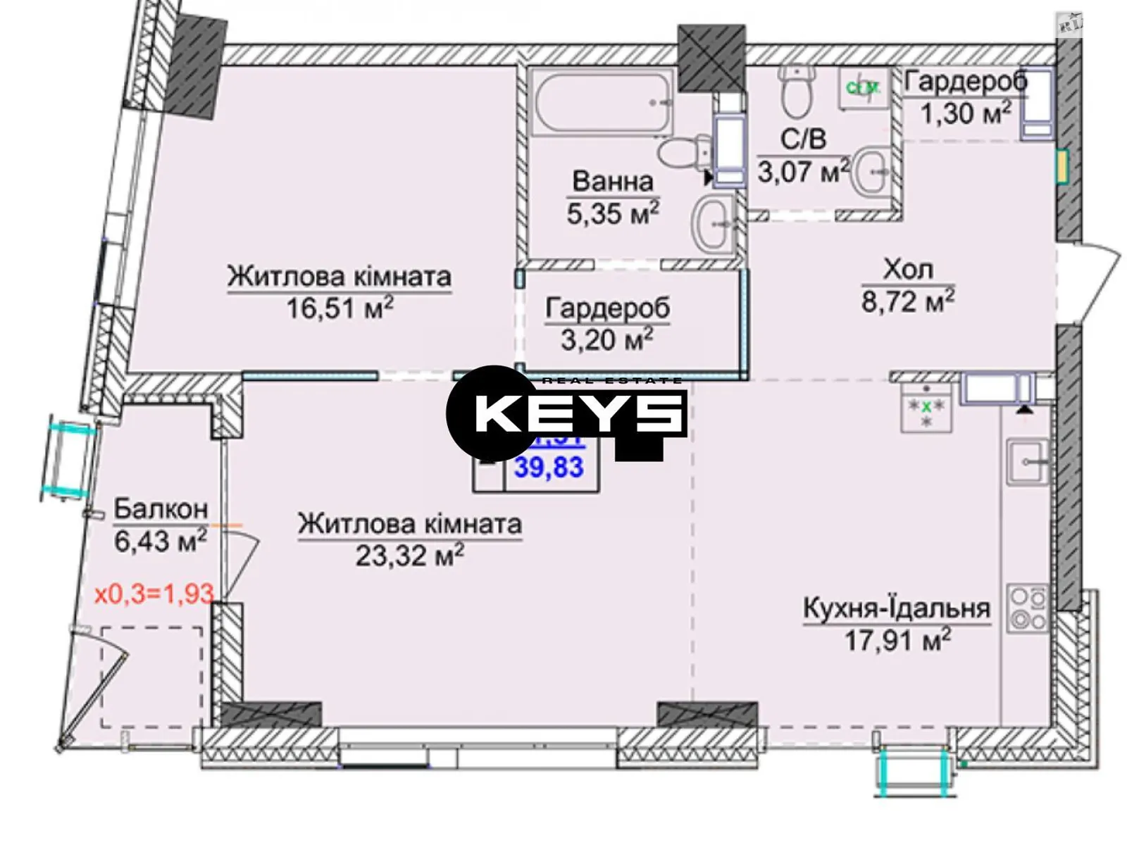 Продается 2-комнатная квартира 81 кв. м в Киеве, ул. Андрея Верхогляда(Драгомирова), 1-20А - фото 1