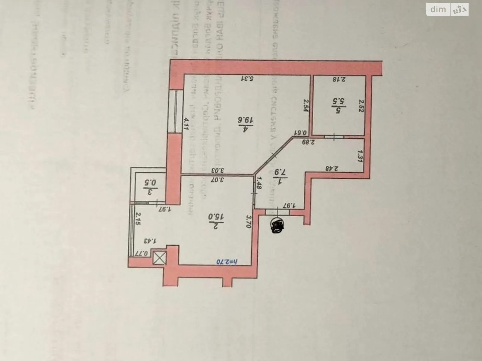 Продается 1-комнатная квартира 48.5 кв. м в Хмельницком, ул. Институтская, 6/1А - фото 1