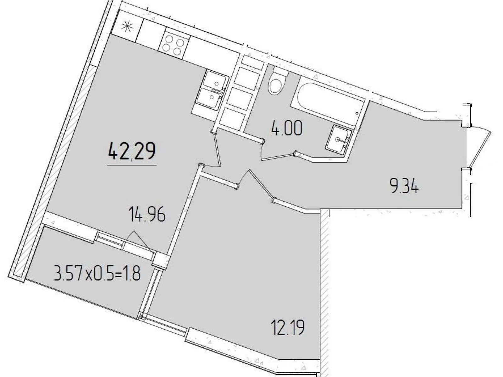 Продается 1-комнатная квартира 42 кв. м в Одессе, ул. Краснова, 3/68 - фото 1