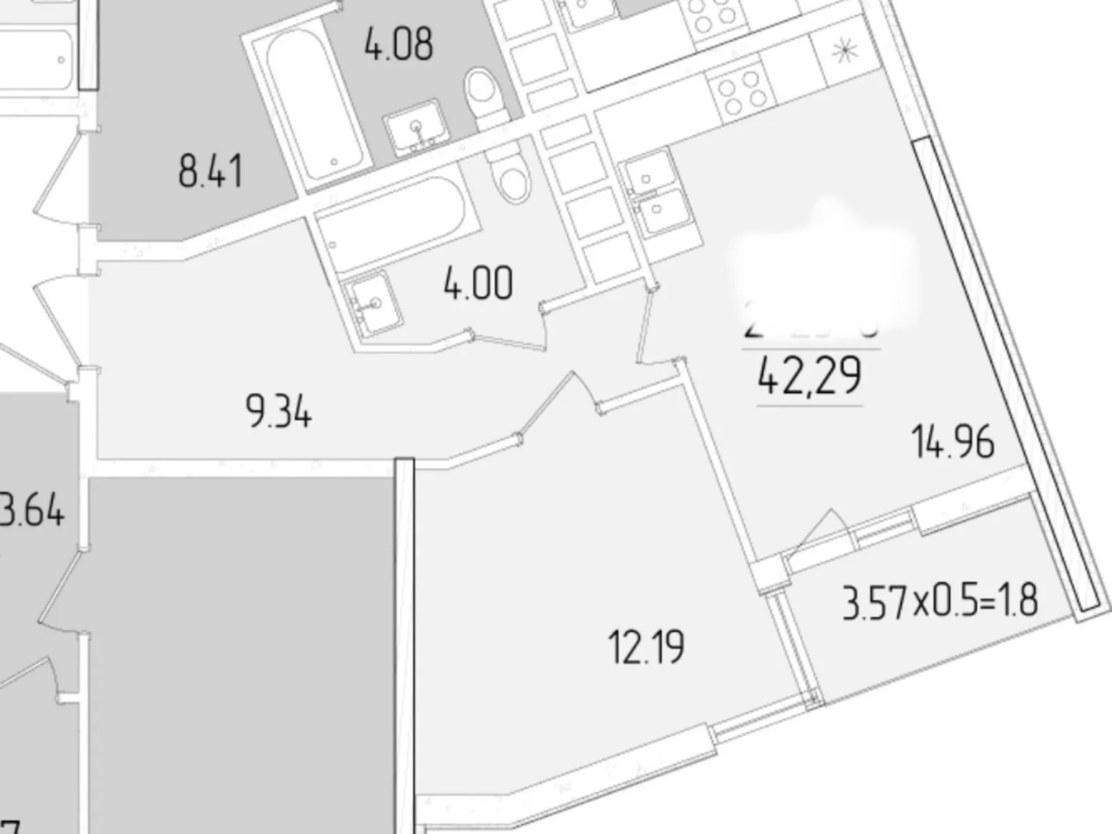 Продается 1-комнатная квартира 41.2 кв. м в Одессе, ул. Краснова, 3 - фото 1