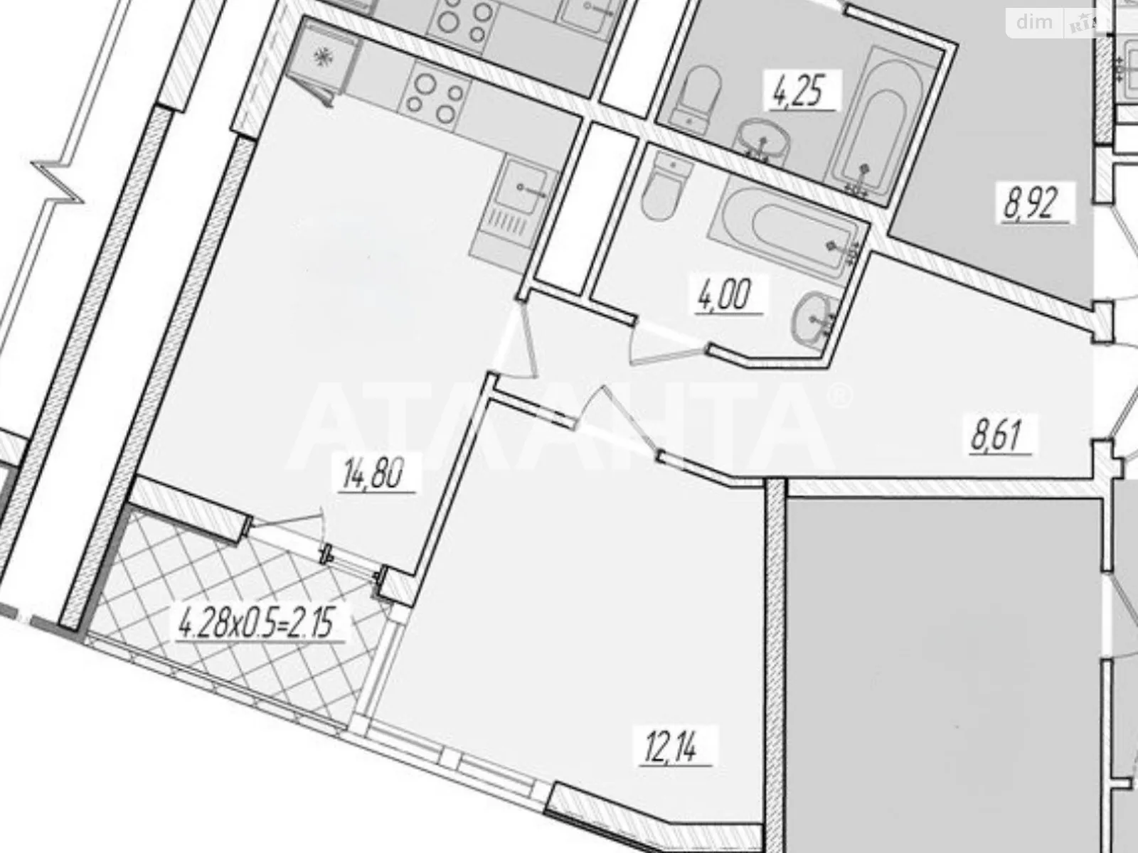 Продается 1-комнатная квартира 41.2 кв. м в Одессе, ул. Краснова - фото 1