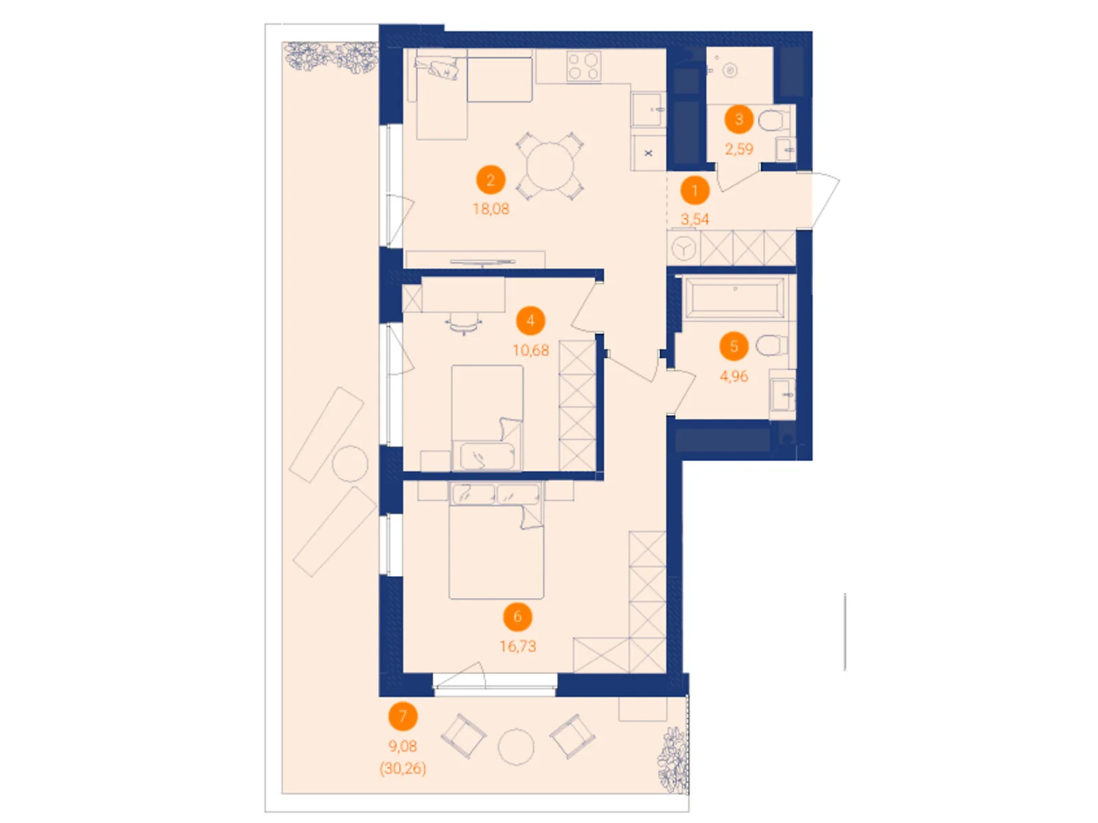 Продается 2-комнатная квартира 65.66 кв. м в Сокольниках, ул. Львовская боковая - фото 1