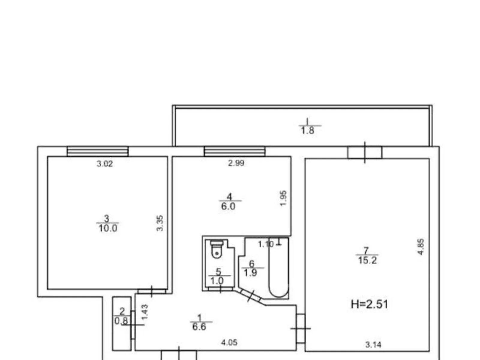 Продається 2-кімнатна квартира 43.3 кв. м у Києві, цена: 65000 $ - фото 1