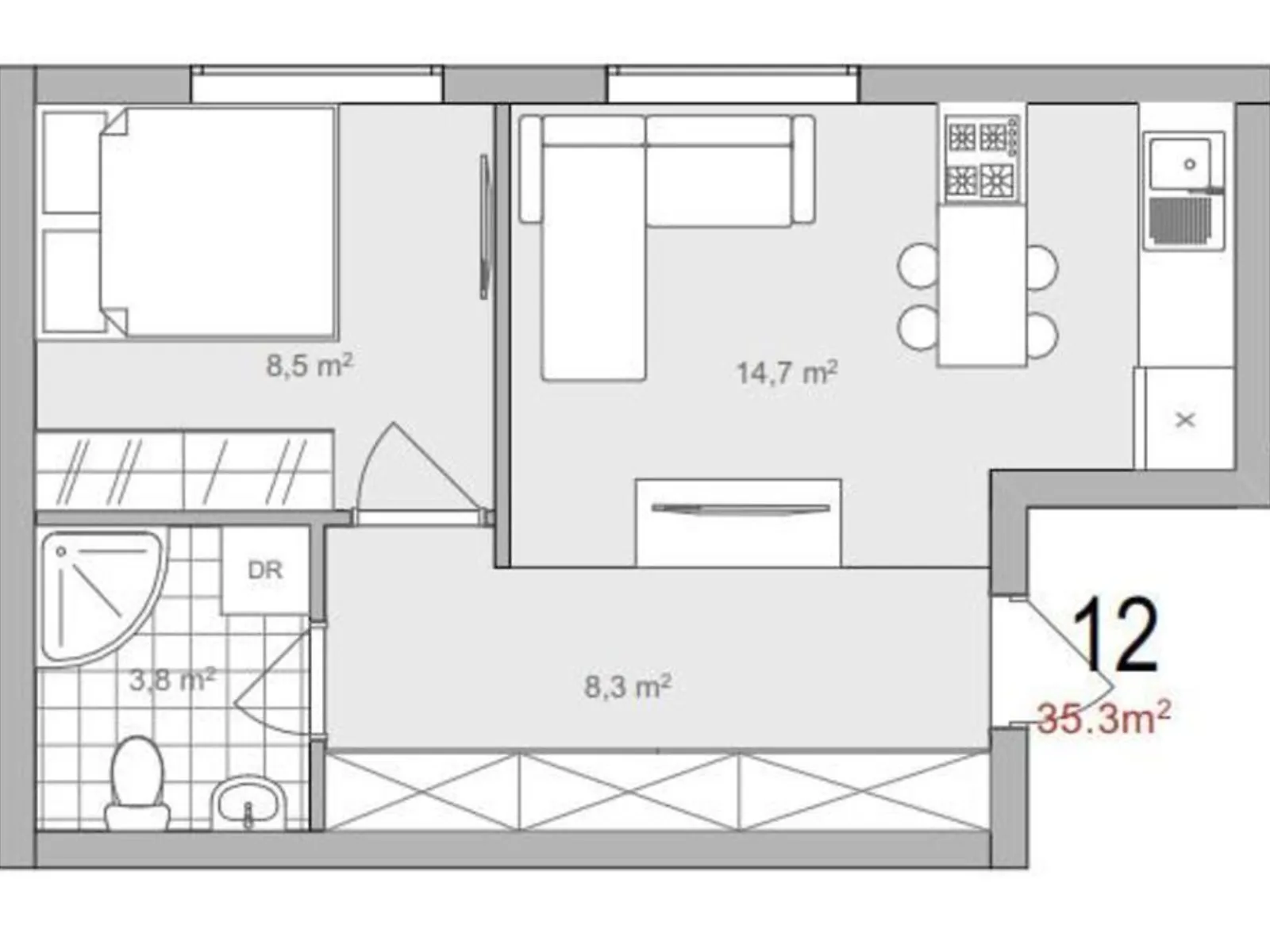 Продается 1-комнатная квартира 35 кв. м в Софиевской Борщаговке, ул. Полесская, 4 - фото 1