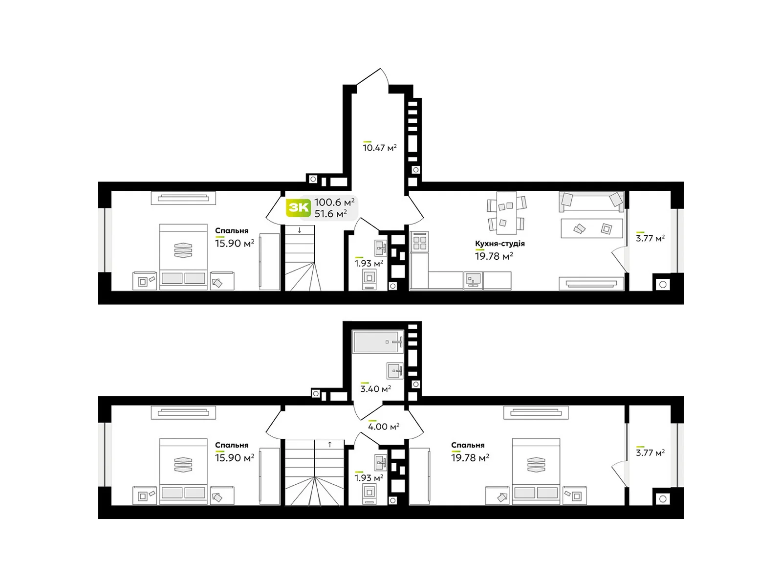 Продается 3-комнатная квартира 100.6 кв. м в Львове, ул. Венгерская, 12 - фото 1