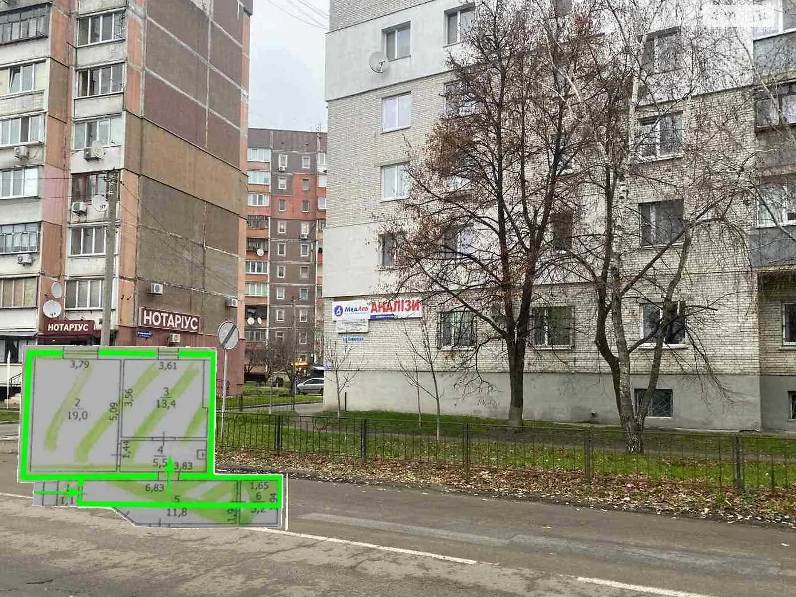 Сдается в аренду помещения свободного назначения 49.6 кв. м в 5-этажном здании, цена: 24700 грн - фото 1