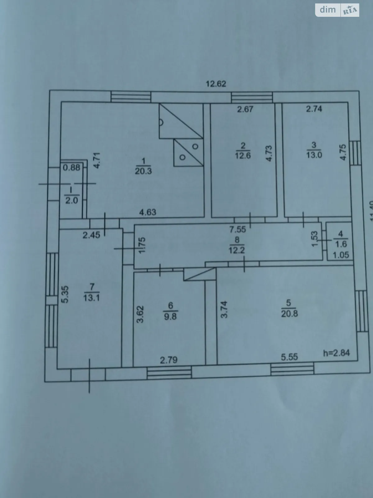Продается дом на 2 этажа 105.4 кв. м с гаражом, цена: 7000 $ - фото 1