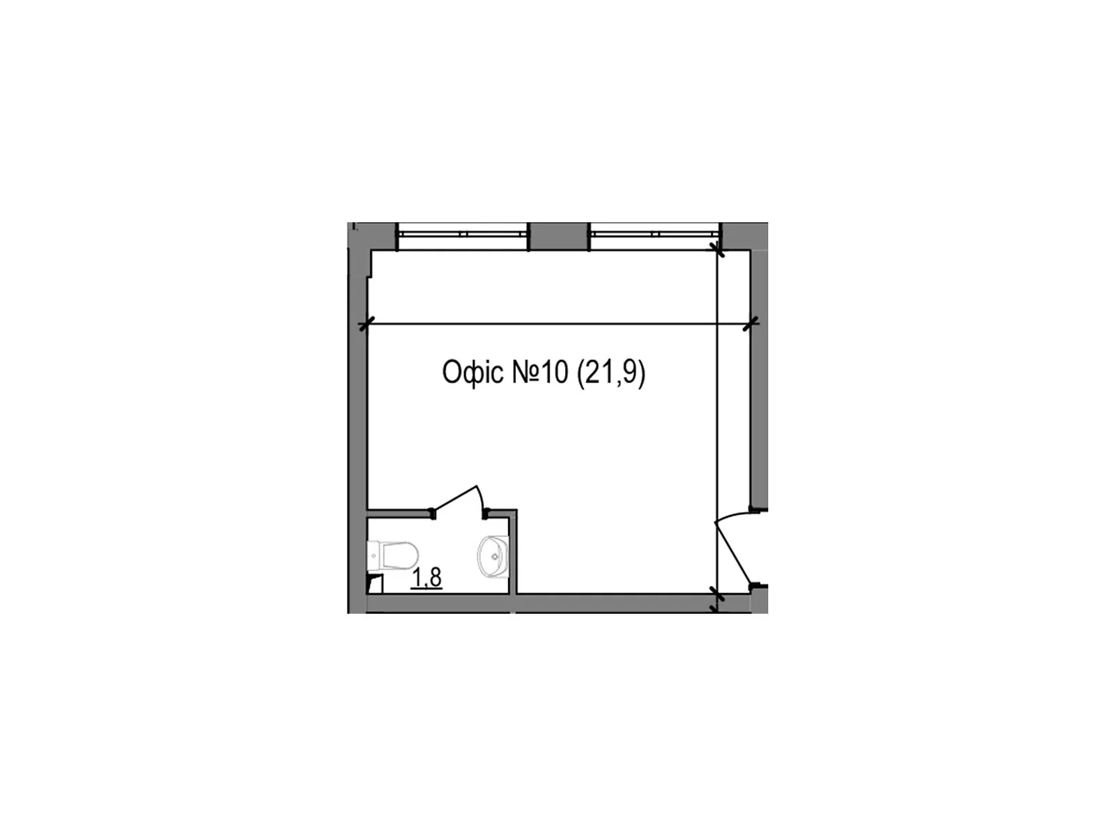 Продається офіс 21.9 кв. м в бізнес-центрі, цена: 23433 $ - фото 1