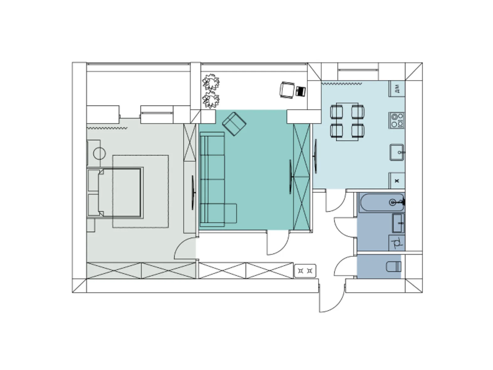 Продается 2-комнатная квартира 81.7 кв. м в Липинах, цена: 75237 $ - фото 1