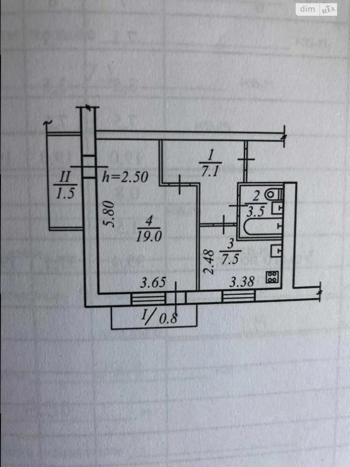 Продається 1-кімнатна квартира 39.7 кв. м у Дніпрі, просп. Миру, 83 - фото 1