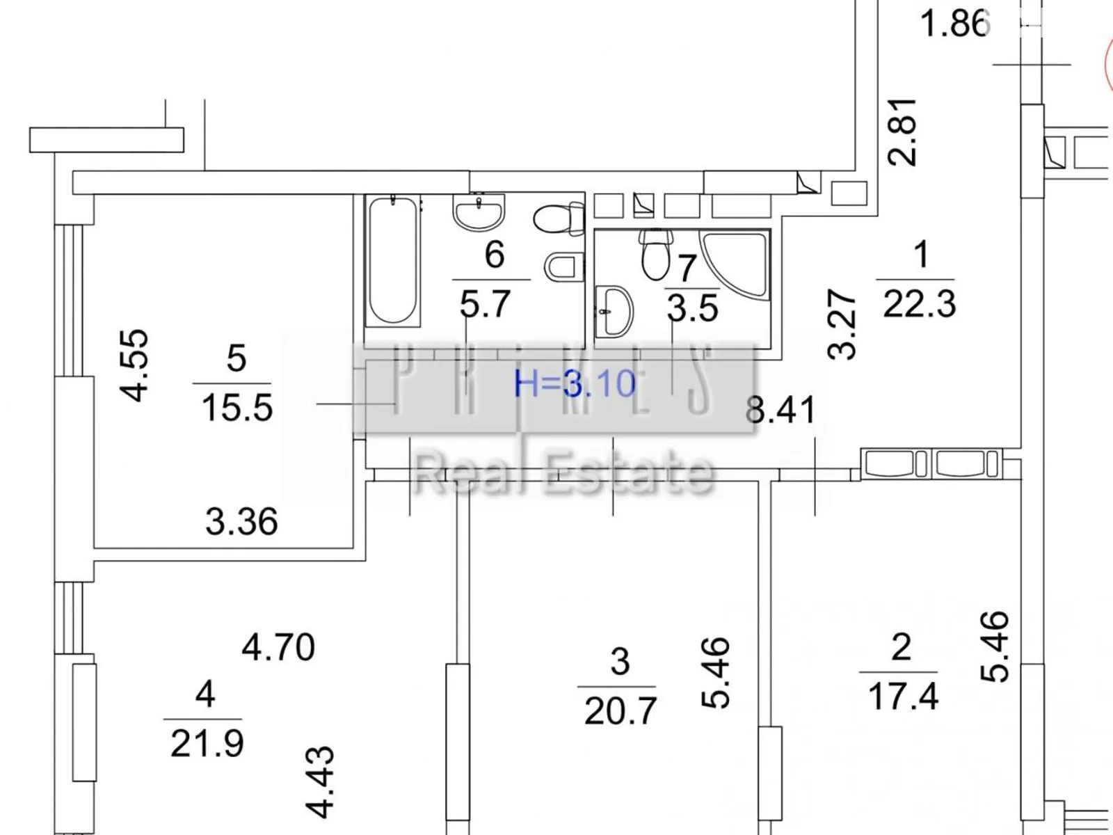 Продается 3-комнатная квартира 107 кв. м в Киеве, ул. Зверинецкая, 70А - фото 1
