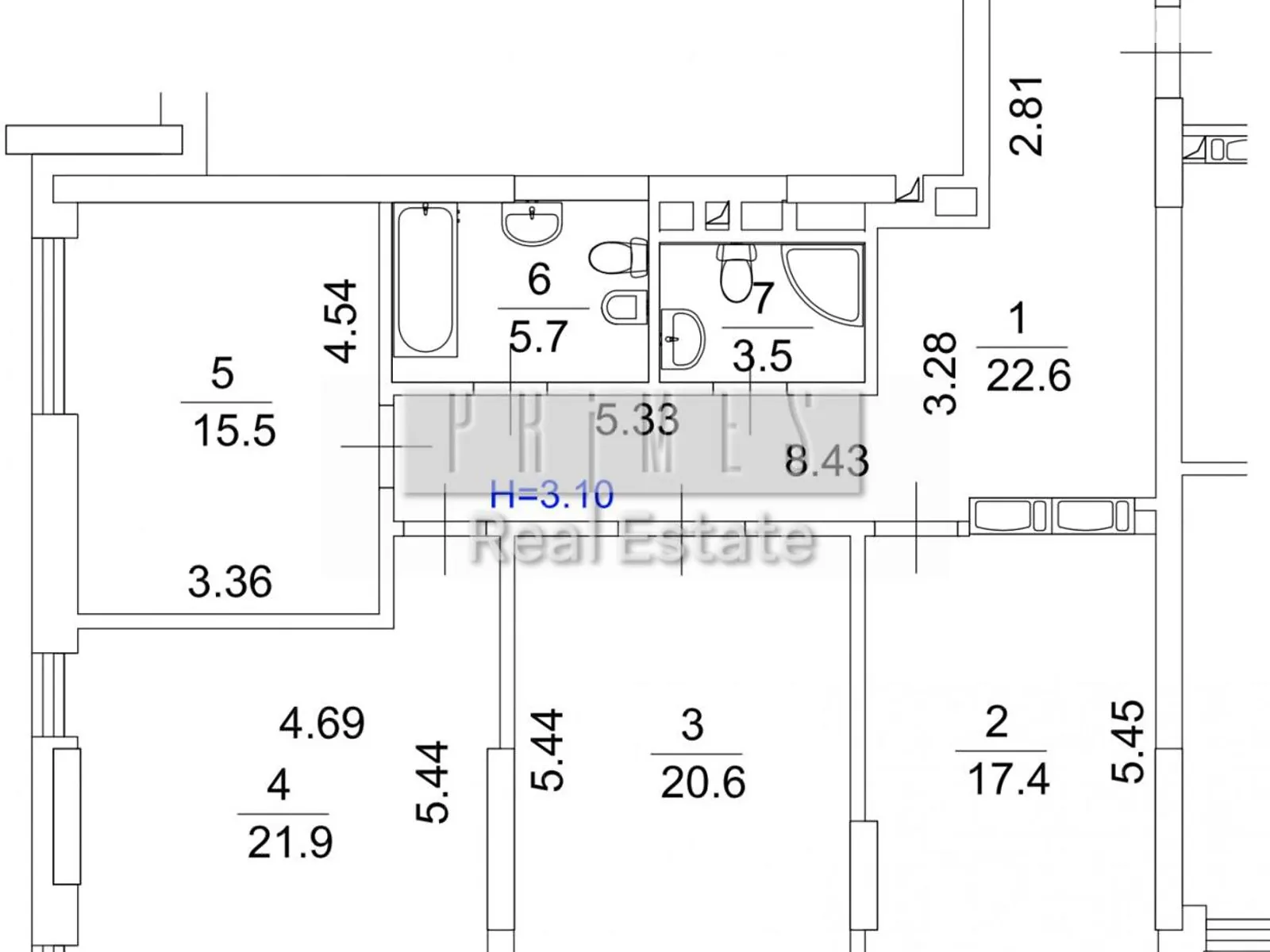 Продается 3-комнатная квартира 107.2 кв. м в Киеве, ул. Зверинецкая, 70А - фото 1