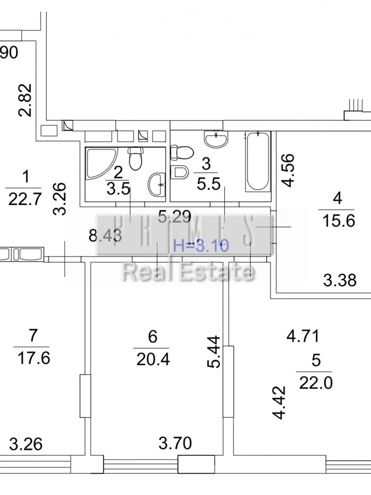 Продается 3-комнатная квартира 107.3 кв. м в Киеве, ул. Зверинецкая, 70А - фото 1