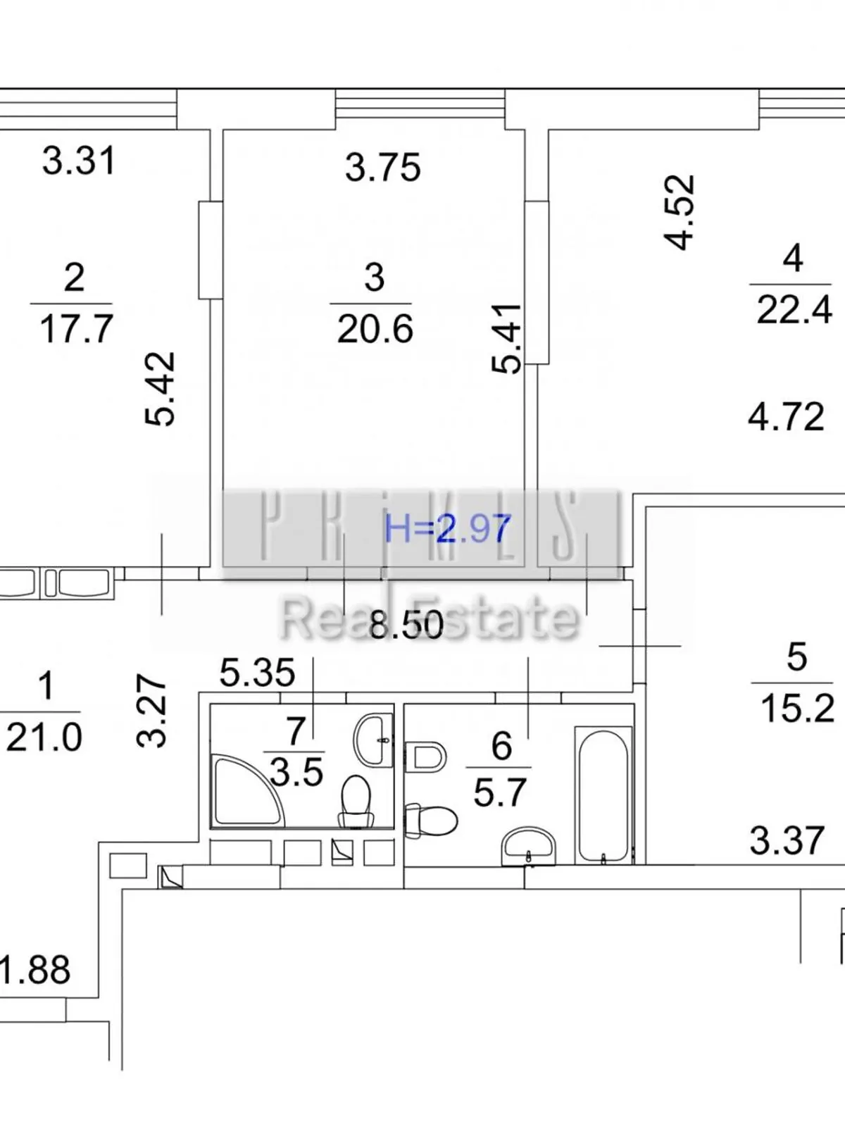 Продается 3-комнатная квартира 106.1 кв. м в Киеве, ул. Зверинецкая, 70А - фото 1