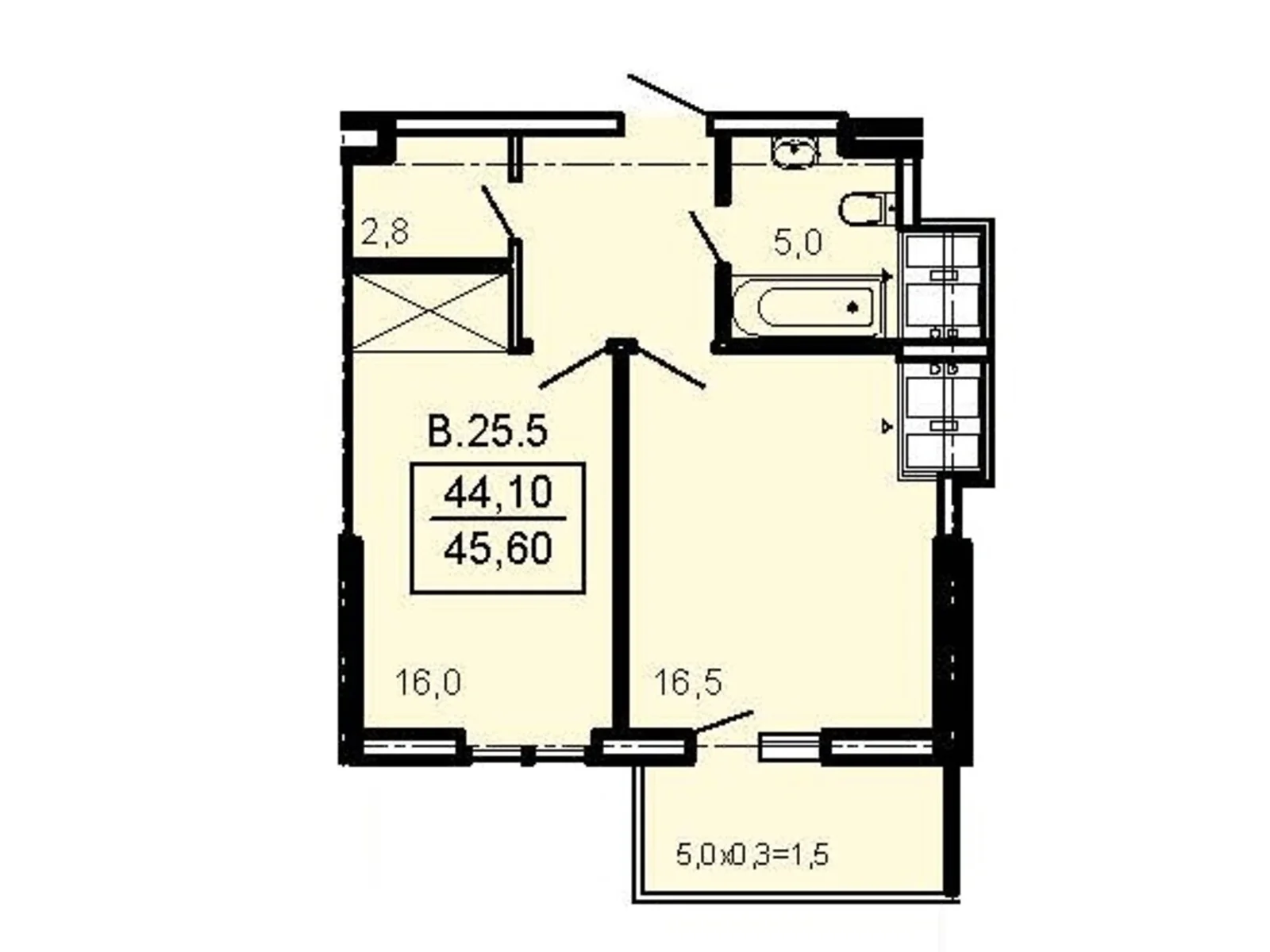 Продается 1-комнатная квартира 45.6 кв. м в Одессе, Фонтанская дор., 25 - фото 1