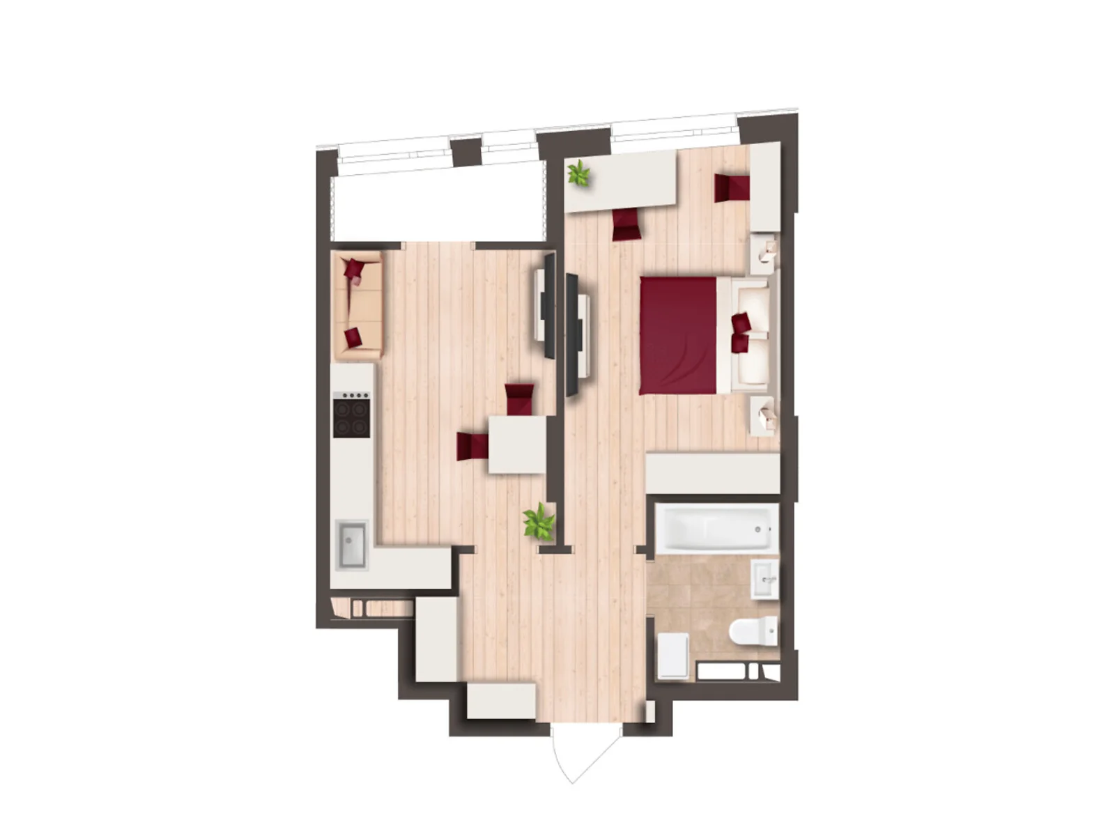 Продается 1-комнатная квартира 41 кв. м в Киеве, Столичное шоссе, 1Б - фото 1