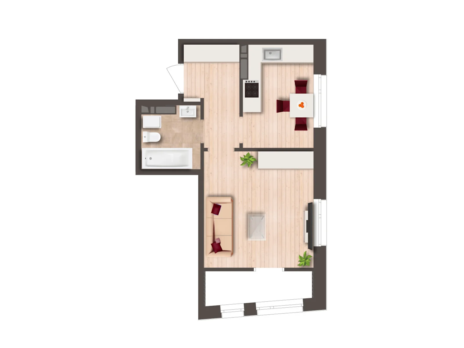 Продается 1-комнатная квартира 33.8 кв. м в Киеве, Столичное шоссе, 1Б - фото 1