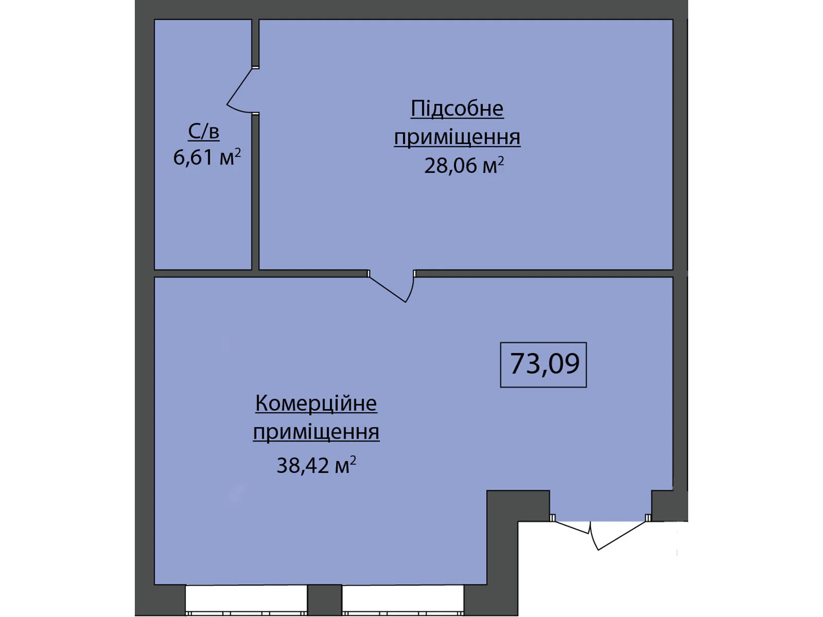 Продается офис 73.09 кв. м в бизнес-центре, цена: 138871 $ - фото 1