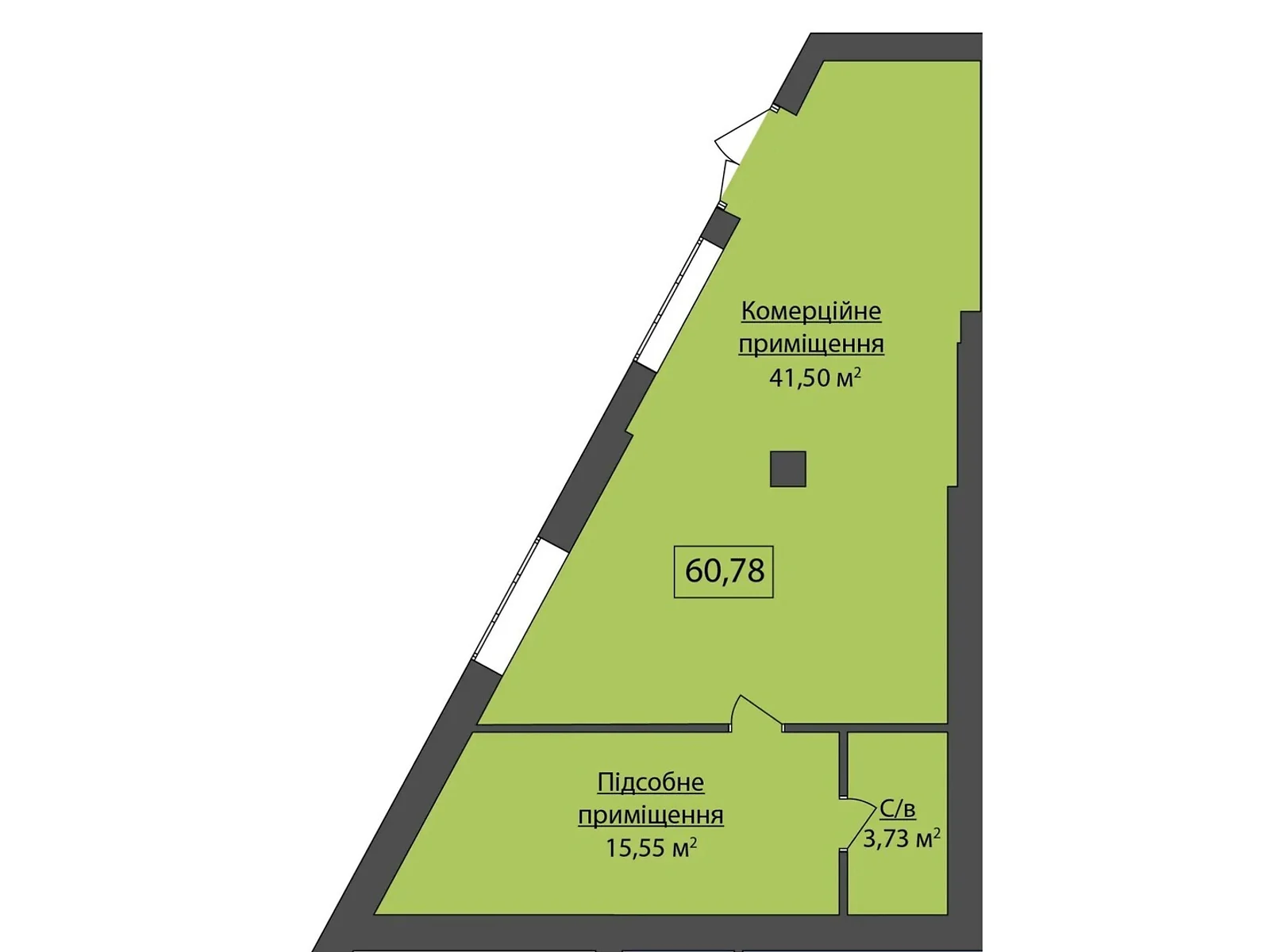 Продается офис 60.78 кв. м в бизнес-центре, цена: 115482 $ - фото 1