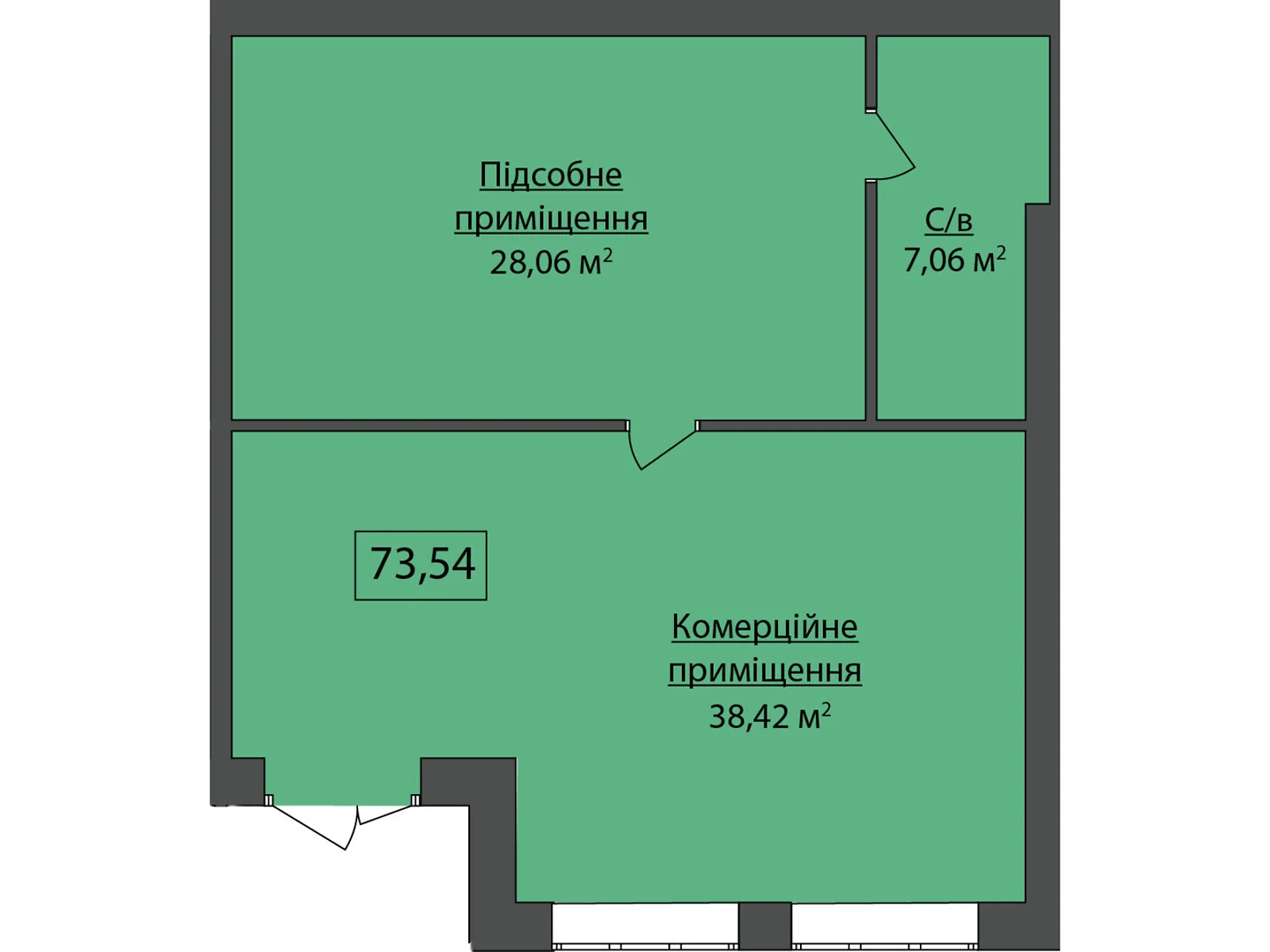 Продается офис 73.54 кв. м в бизнес-центре, цена: 139726 $ - фото 1