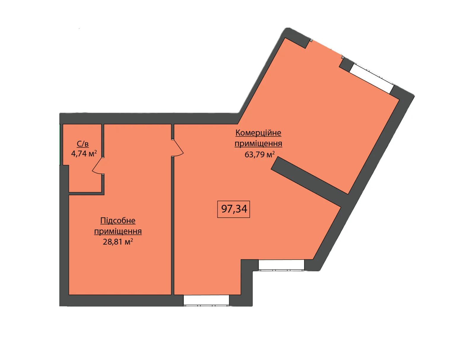 Продается офис 97.34 кв. м в бизнес-центре, цена: 184946 $ - фото 1