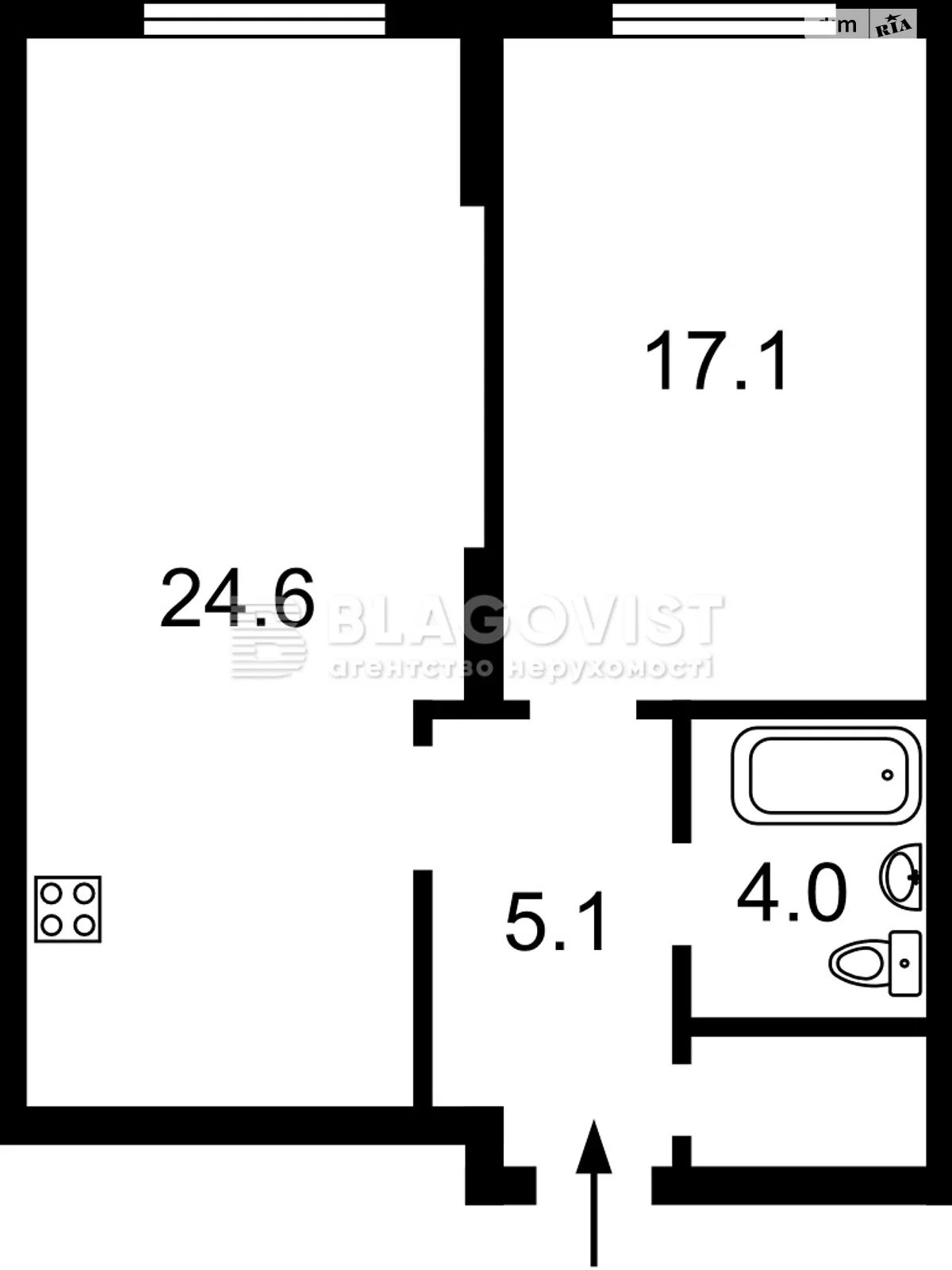 Продается 1-комнатная квартира 53 кв. м в Киеве, ул. Князя Романа Мстиславича(Генерала Жмаченко), 22А - фото 1