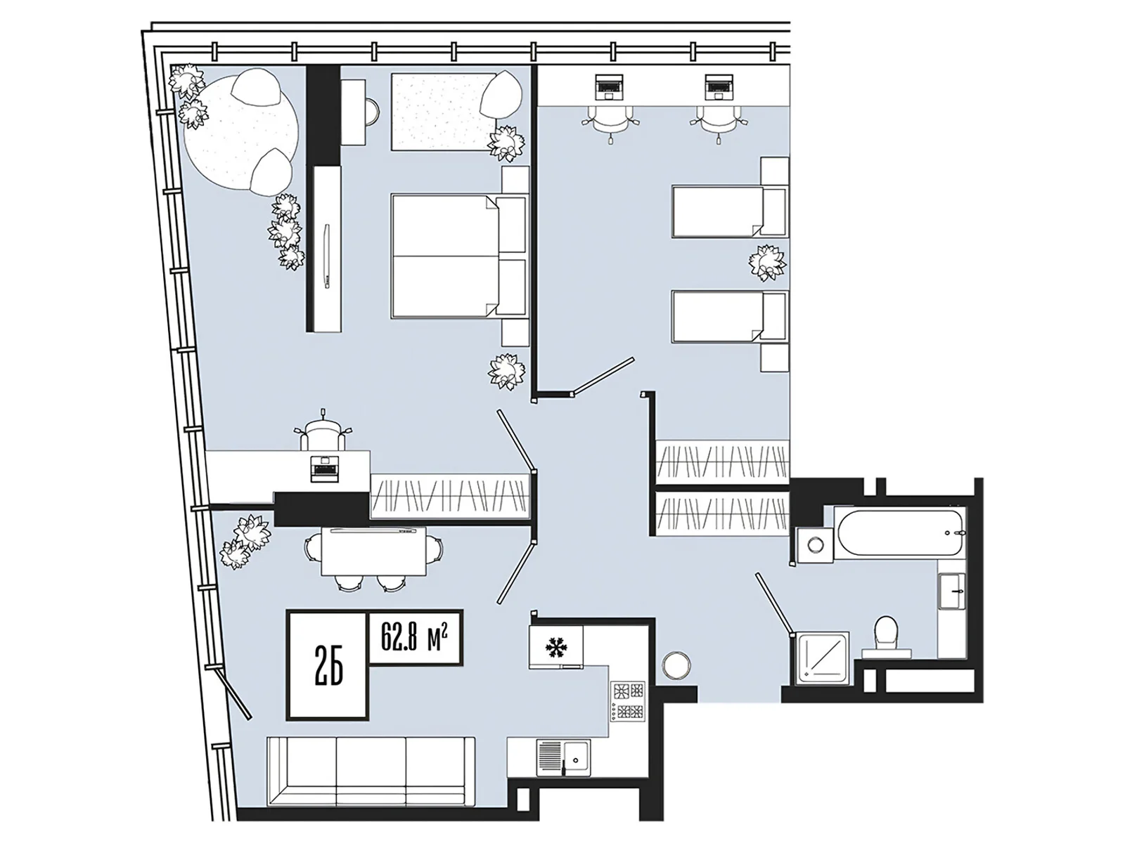 Продается 2-комнатная квартира 62.8 кв. м в Днепре, ул. 3-ї Штурмової Бригади(6-й стрелковой дивизии), 29 - фото 1