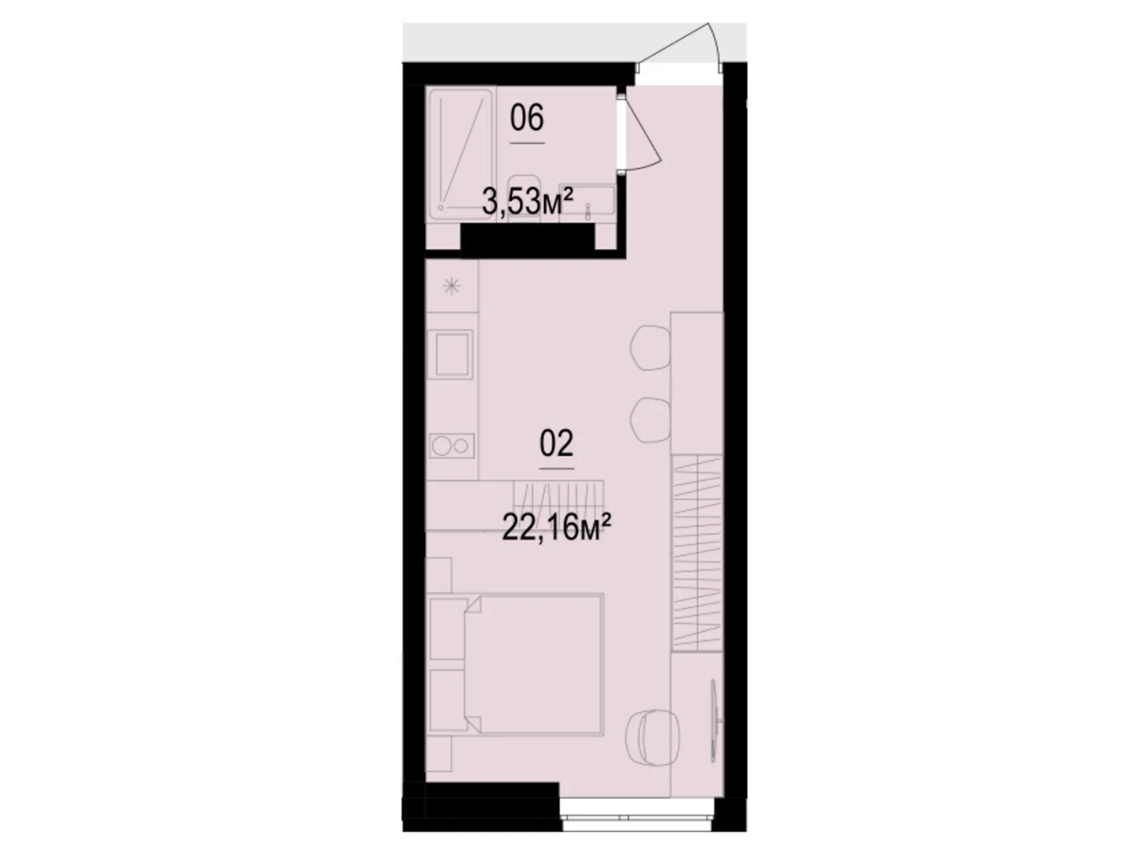 Продается 2-комнатная квартира 18.66 кв. м в Киеве, просп. Степана Бандеры, 14Б - фото 1