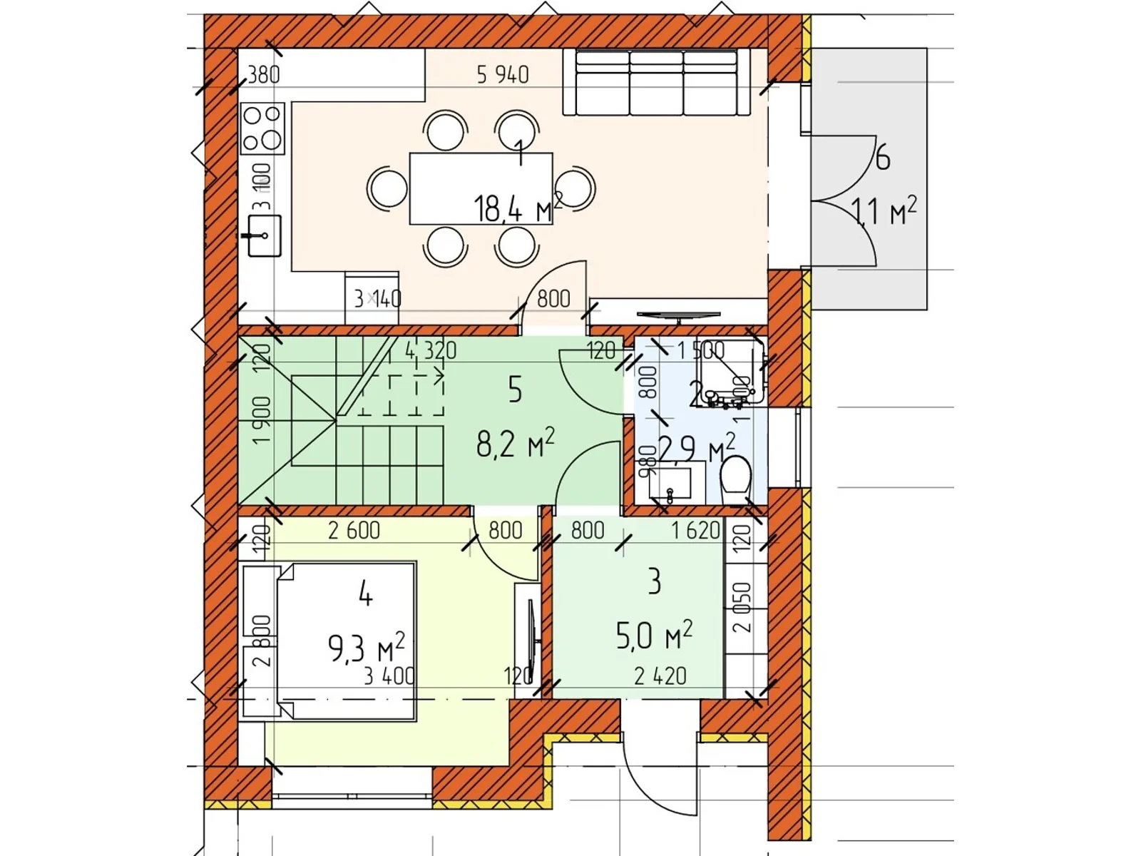 Продается дом на 2 этажа 93.2 кв. м с садом, цена: 55000 $ - фото 1