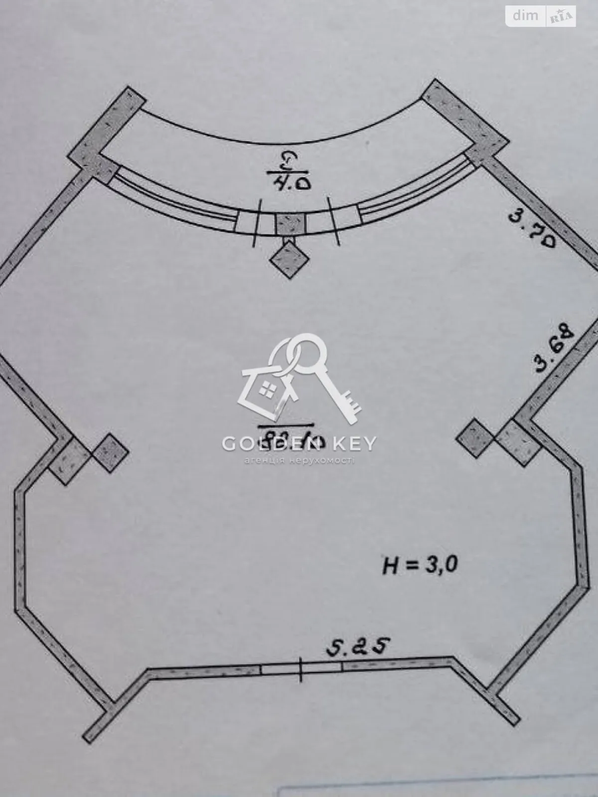 Продается 1-комнатная квартира 86.1 кв. м в Кривом Роге, ул. Мелешкина, 29В - фото 1