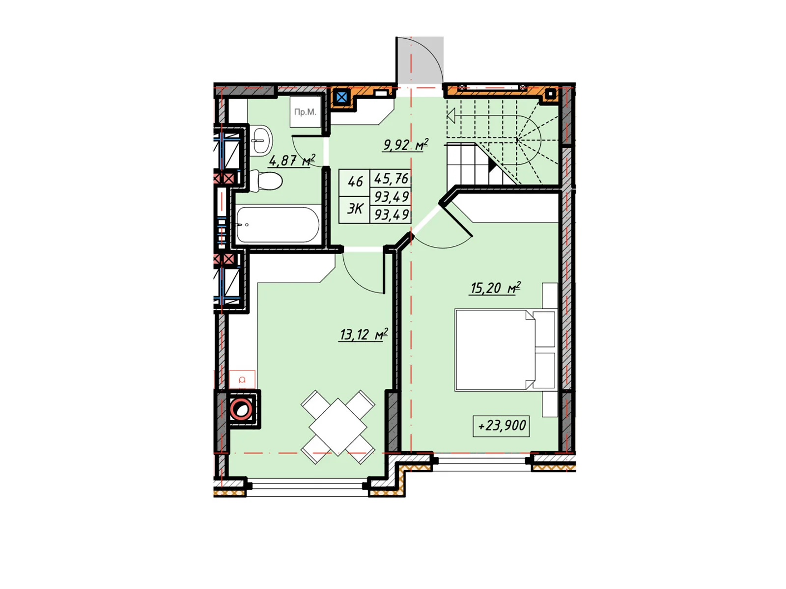 Продается 1-комнатная квартира 98.7 кв. м в Ивано-Франковске, Калушское шоссе, 15 - фото 1