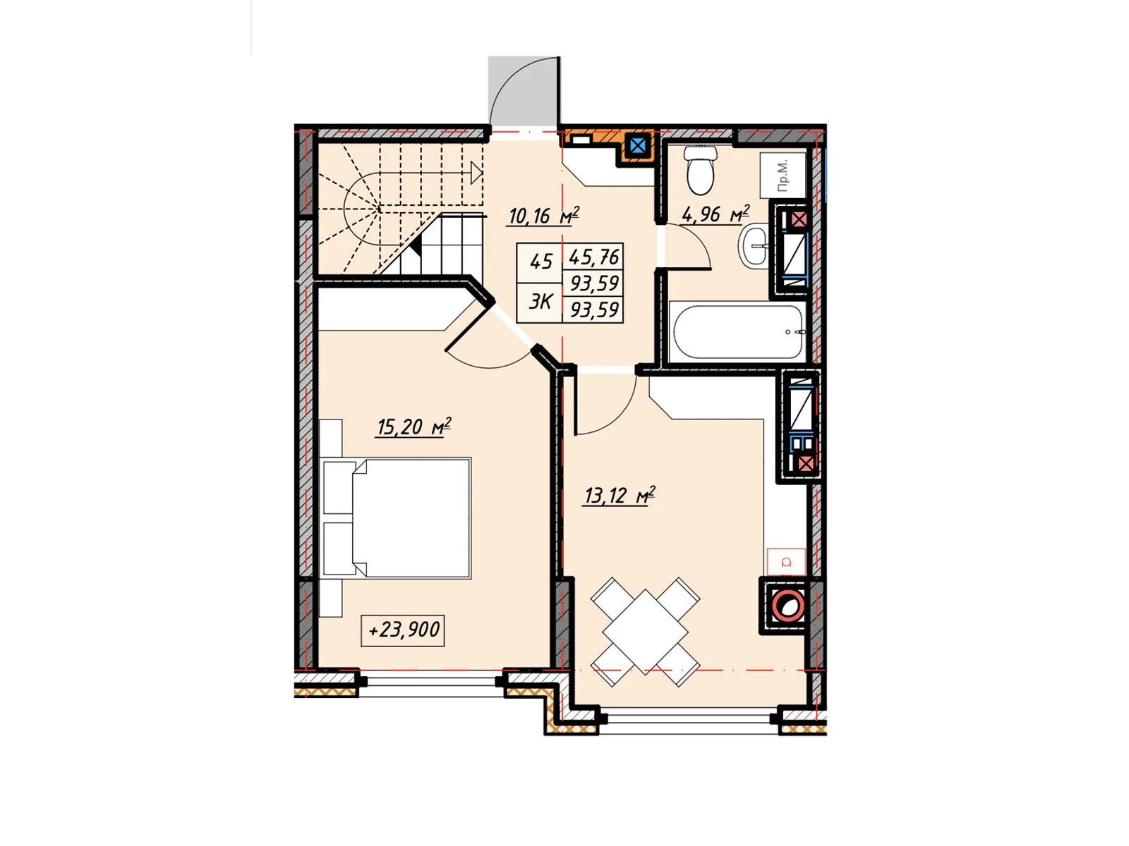 Продается 1-комнатная квартира 93.22 кв. м в Ивано-Франковске, Калушское шоссе, 15 - фото 1
