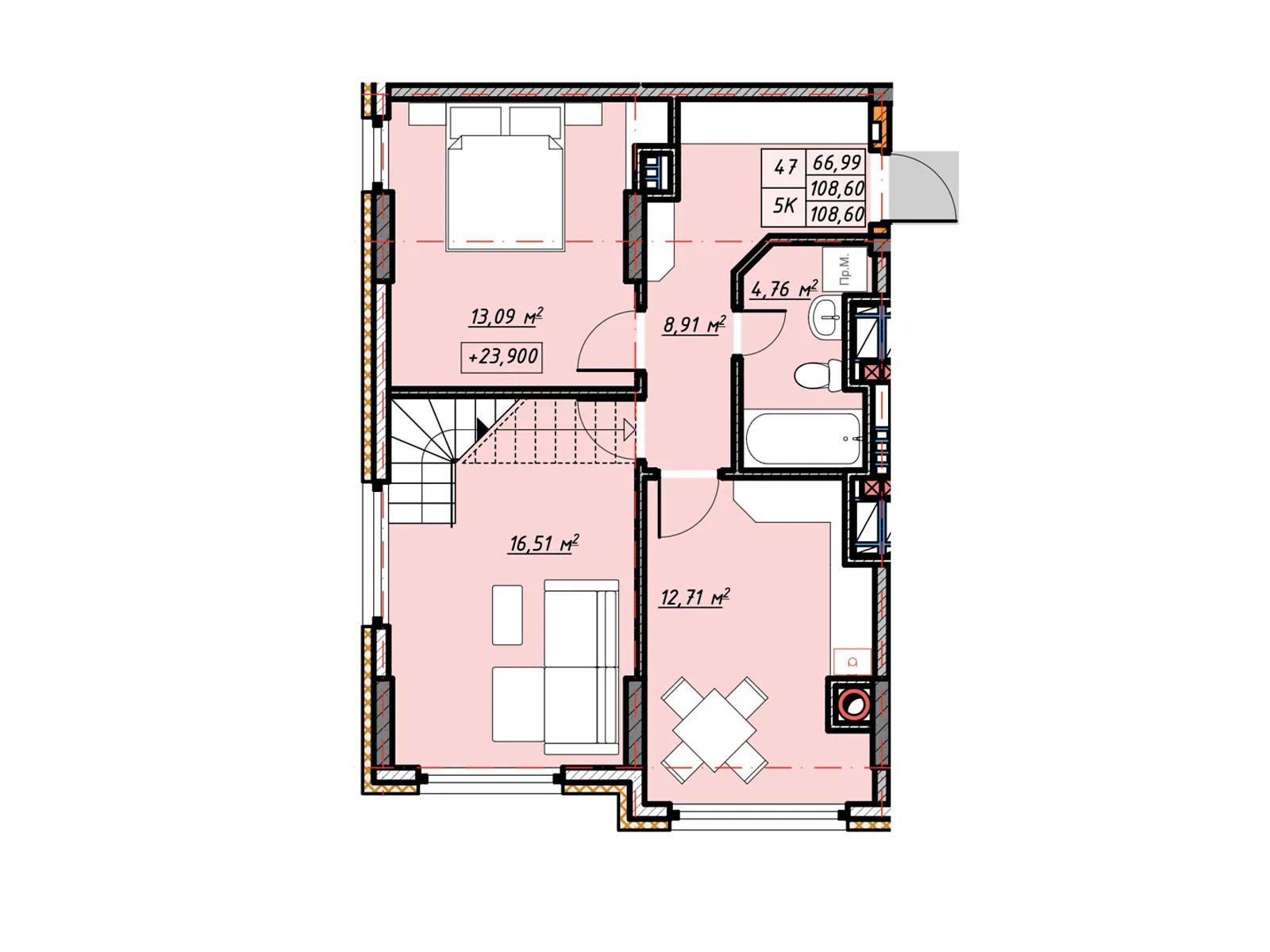 Продается 2-комнатная квартира 108.65 кв. м в Ивано-Франковске, Калушское шоссе, 15 - фото 1