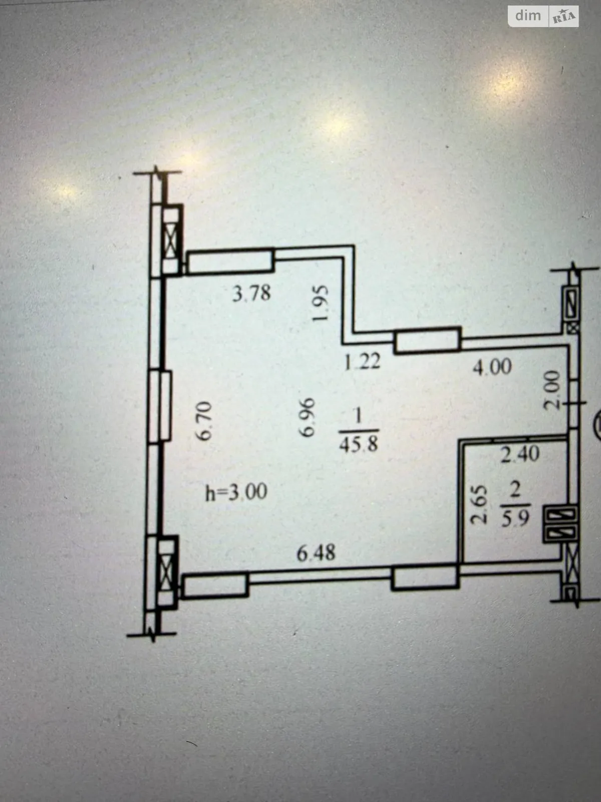 Продается 1-комнатная квартира 51.7 кв. м в Днепре, ул. Сичеславская Набережная, 53А - фото 1