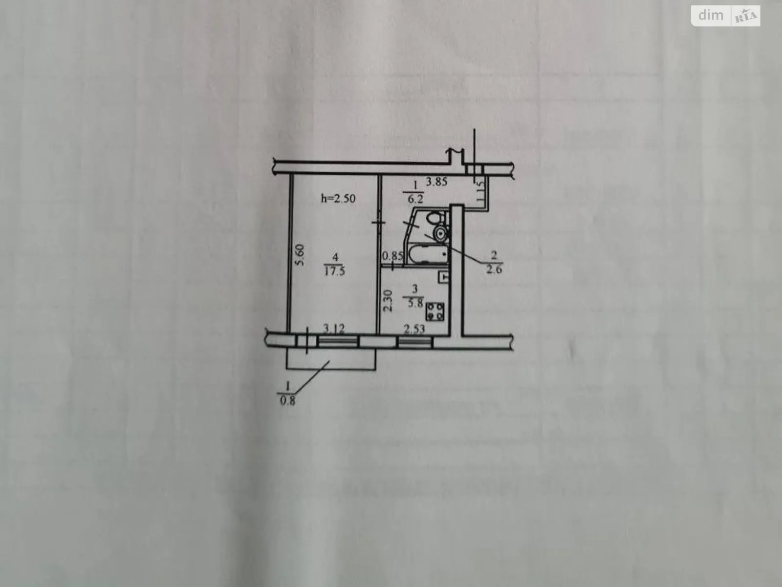 Продається 1-кімнатна квартира 32.9 кв. м у Дніпрі, просп. Поля Олександра, 115 - фото 1