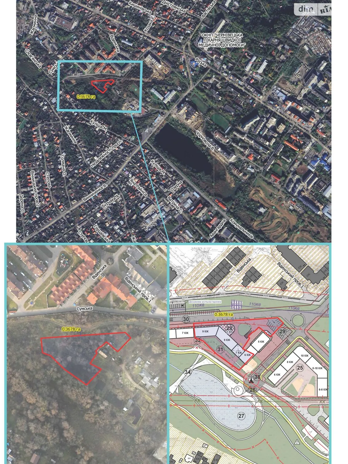 Продается земельный участок 0.3678 соток в Черновицкой области, цена: 6030743 грн - фото 1