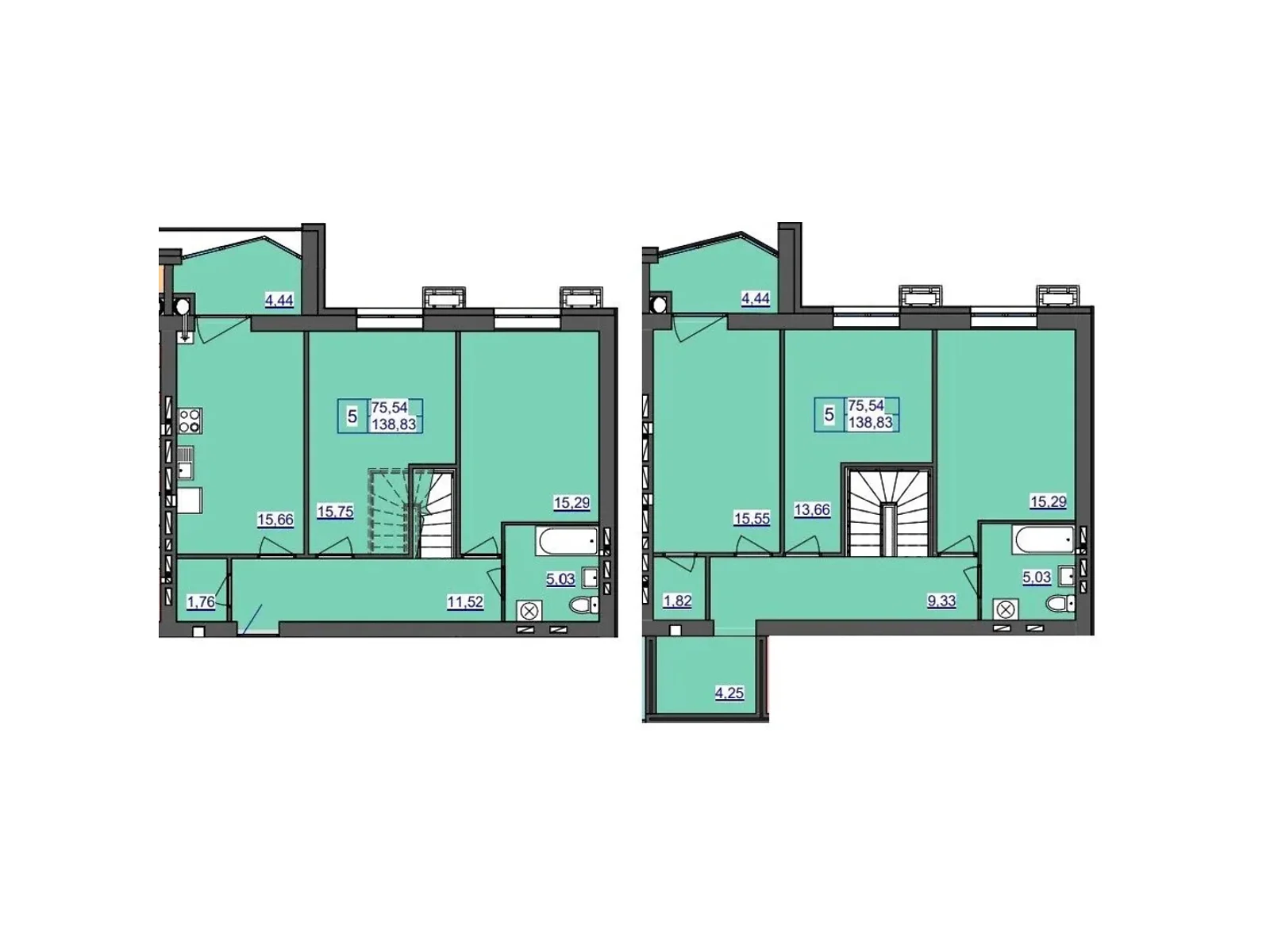 Продается 5-комнатная квартира 138.83 кв. м в Житомире, ул. Святослава Рихтера, 40 - фото 1