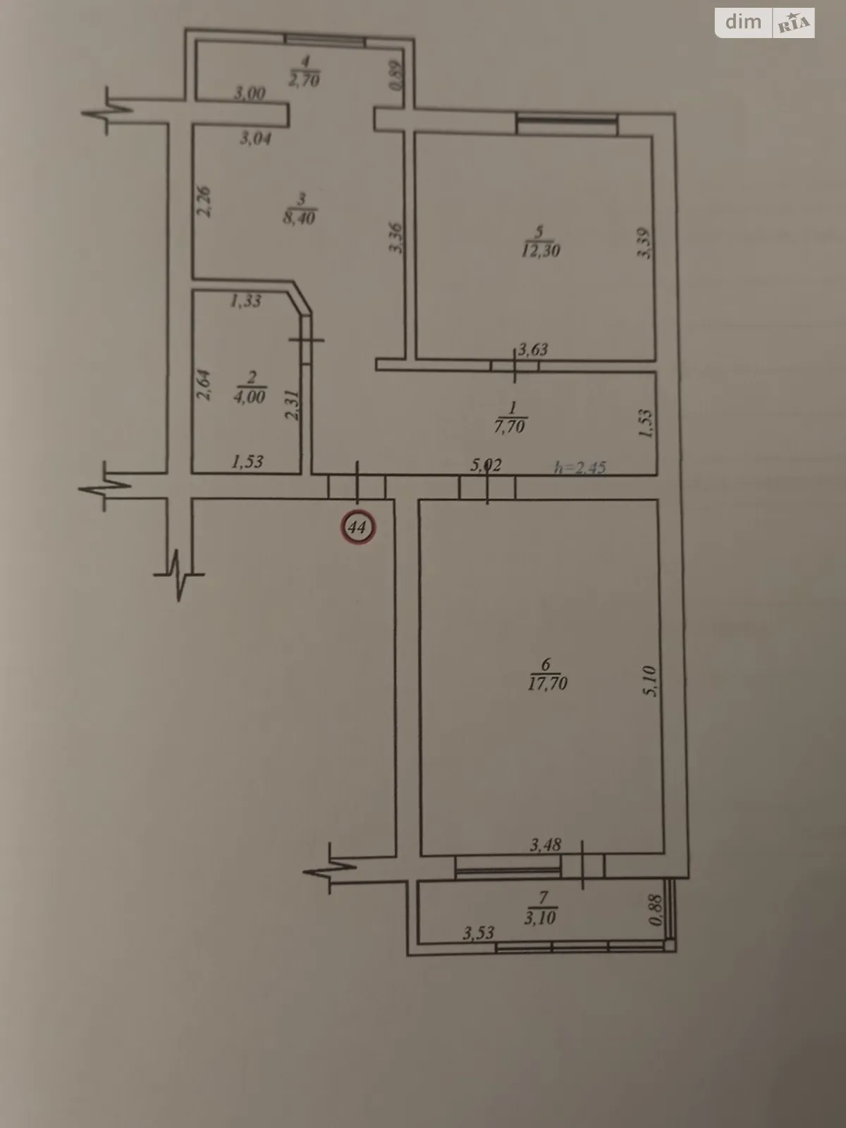Продается 2-комнатная квартира 55.9 кв. м в Гайсине, ул. Грушевского(Ленина), 68 - фото 1