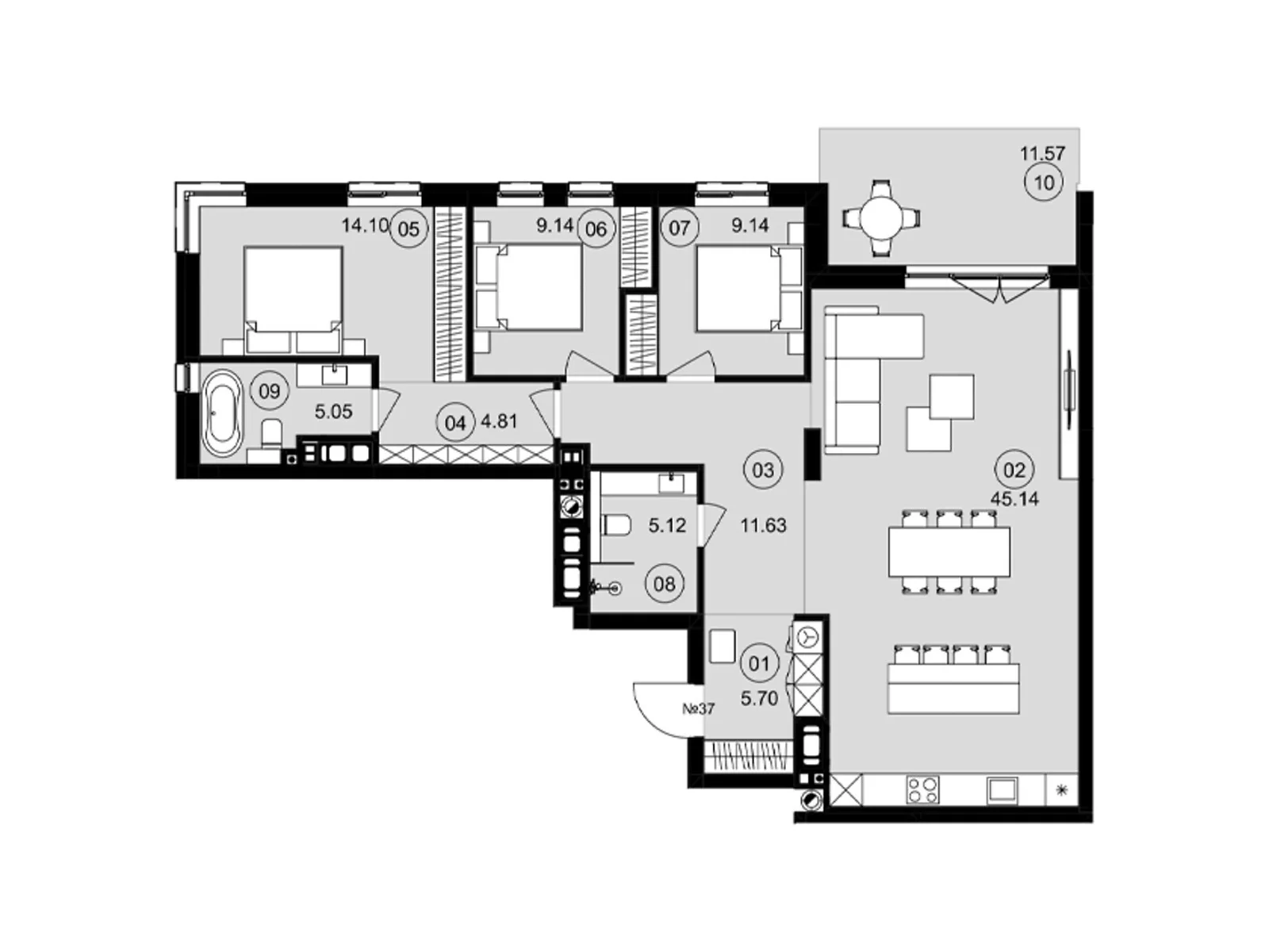 Продается 3-комнатная квартира 115.62 кв. м в Львове, ул. Пасечная, 154 - фото 1