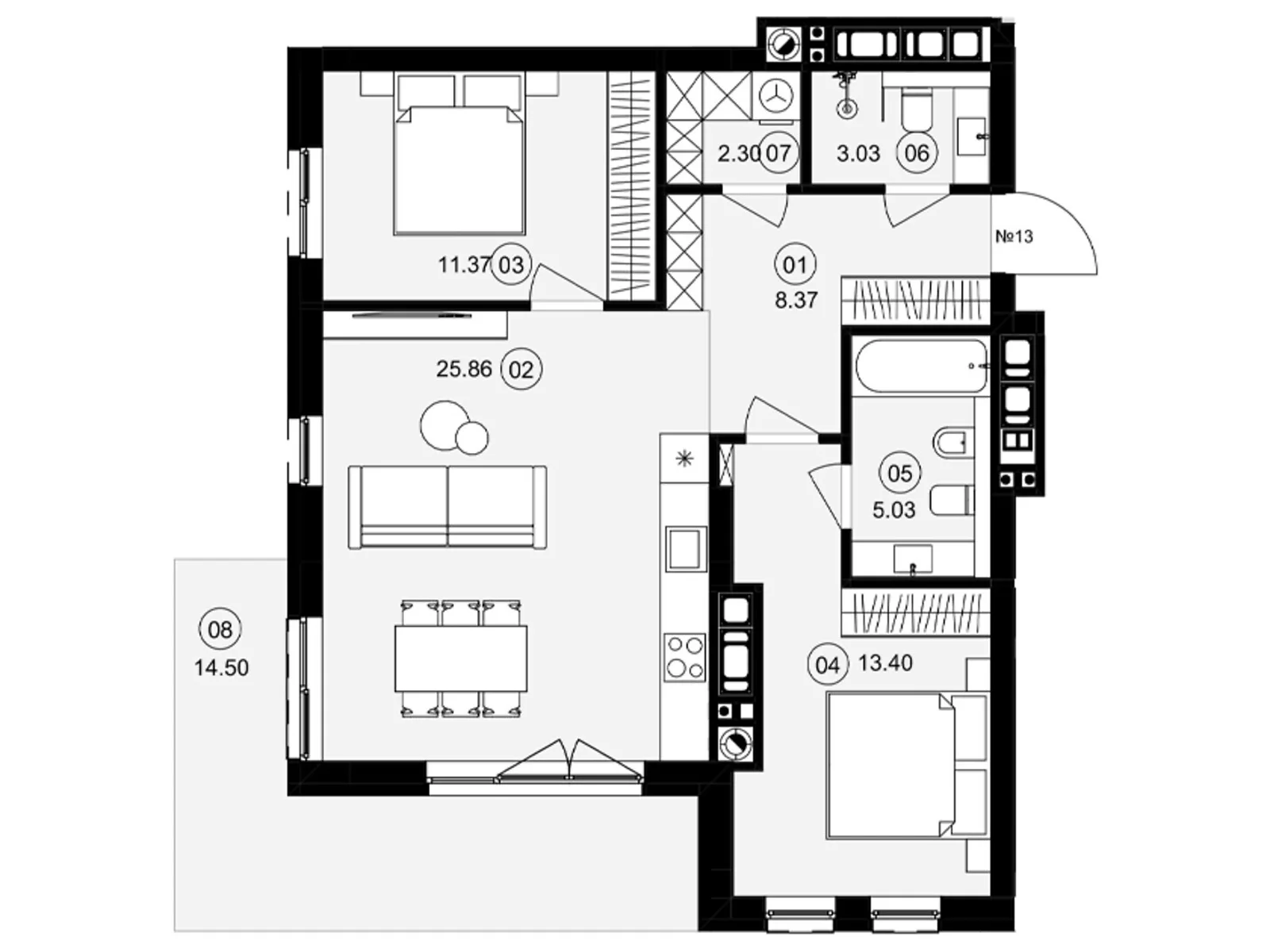 Продается 2-комнатная квартира 76.61 кв. м в Львове, ул. Пасечная, 154 - фото 1