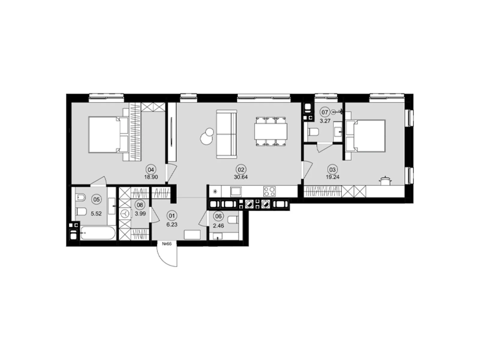 Продается 2-комнатная квартира 90.25 кв. м в Львове, ул. Пасечная, 154 - фото 1