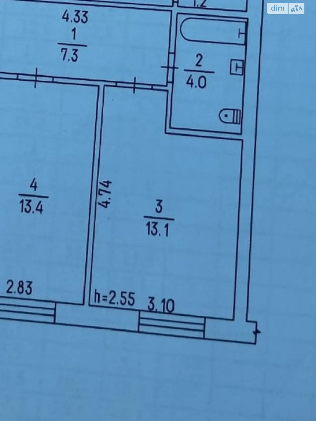 Продається 1-кімнатна квартира 37.8 кв. м у Черкасах, вул. Лазаренка Прикордонника, 10 - фото 1