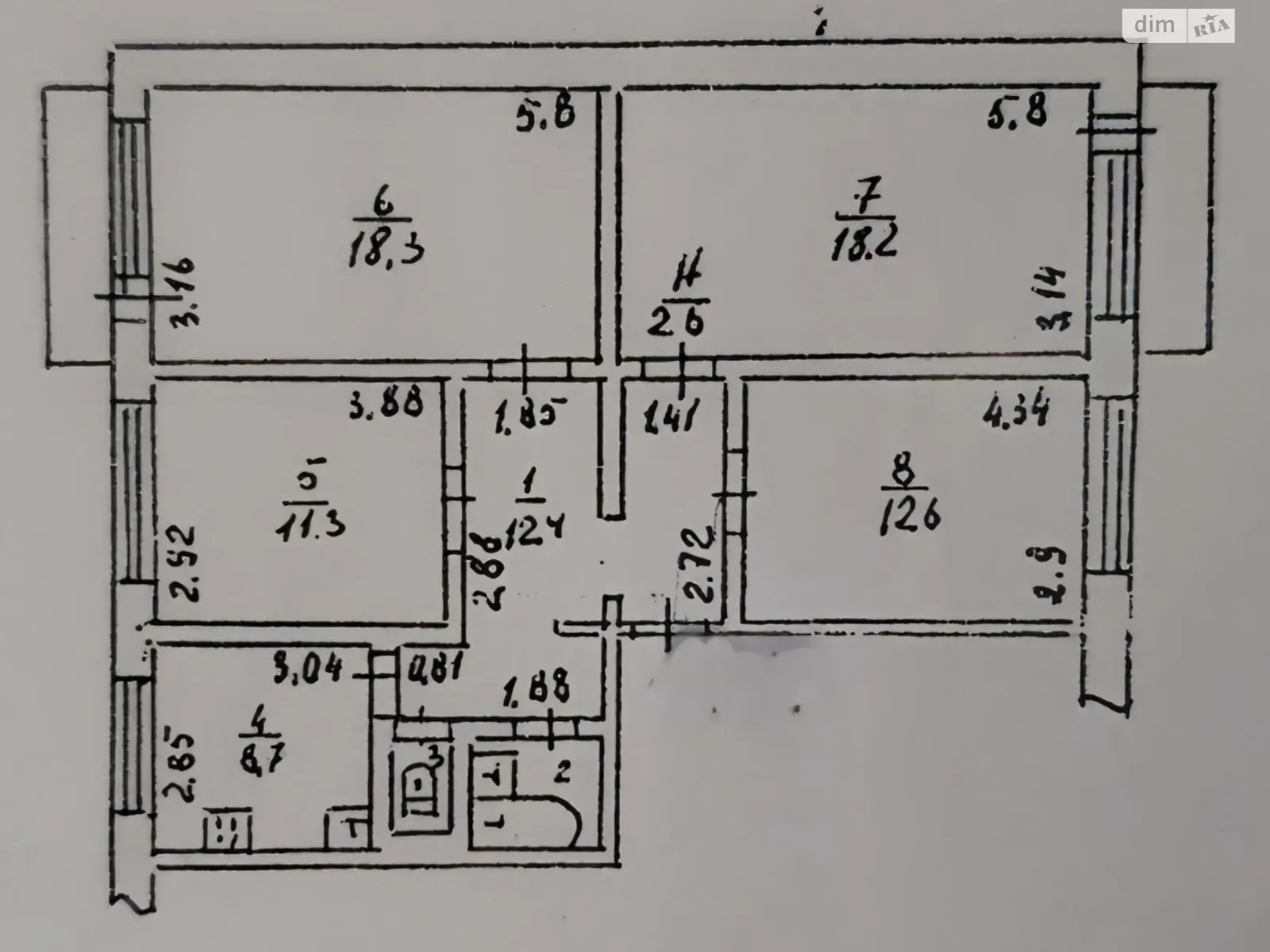 Продається 4-кімнатна квартира 86.9 кв. м у Одесі, вул. Академіка Заболотного - фото 1