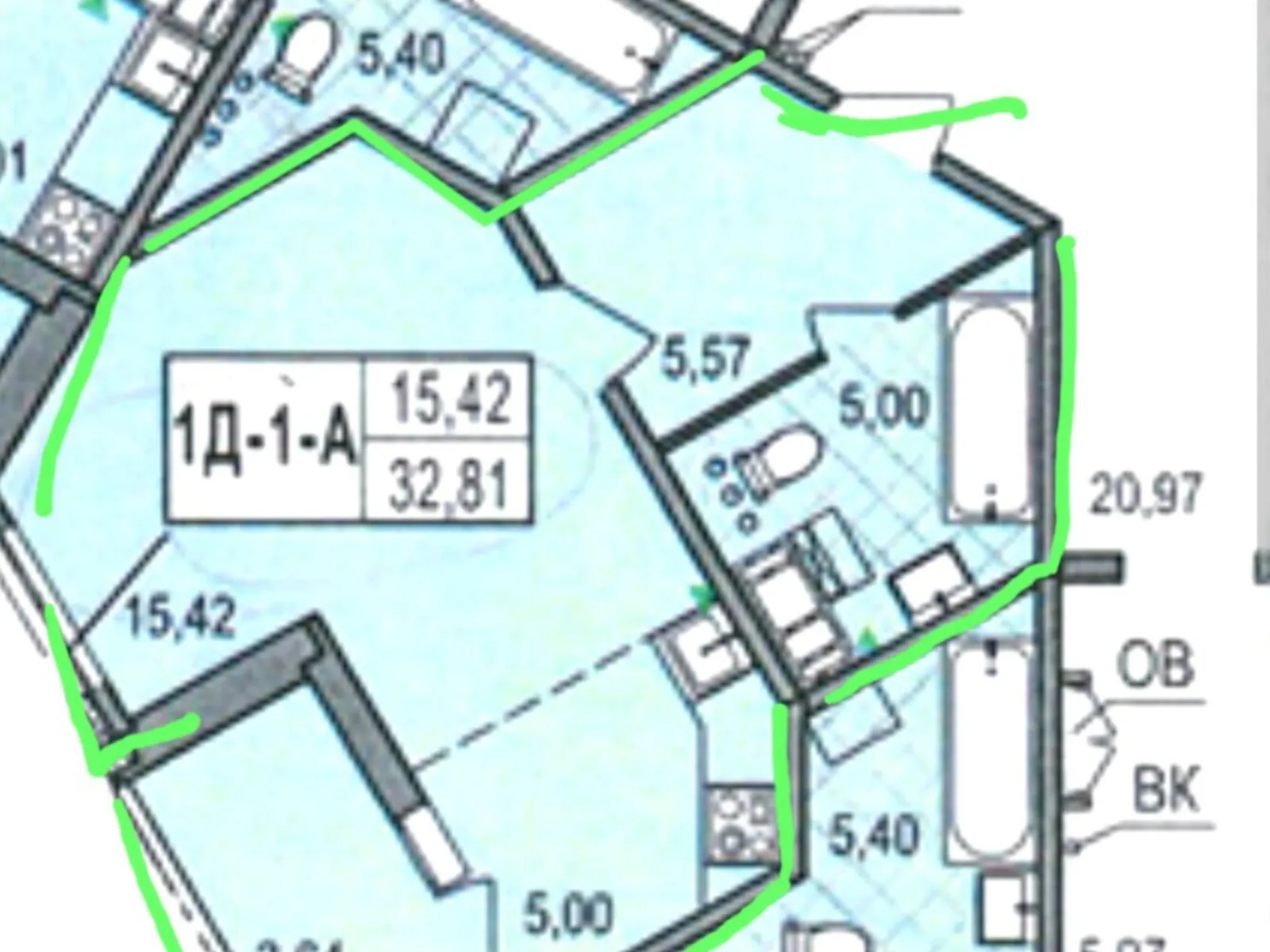 Продається 1-кімнатна квартира 33 кв. м у Києві, вул. Милославська, 18 - фото 1