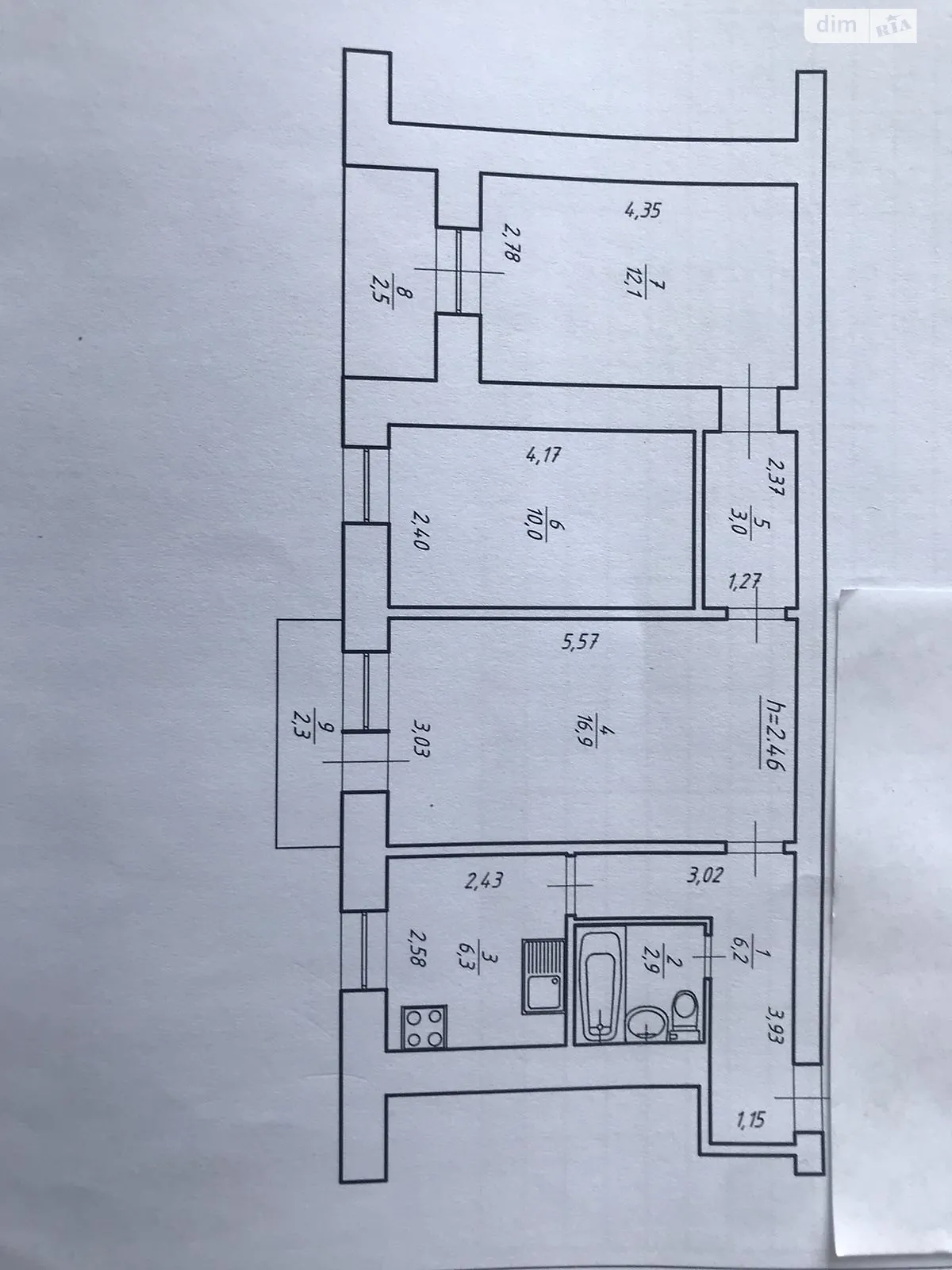 Продается 3-комнатная квартира 60 кв. м в, цена: 28000 $ - фото 1